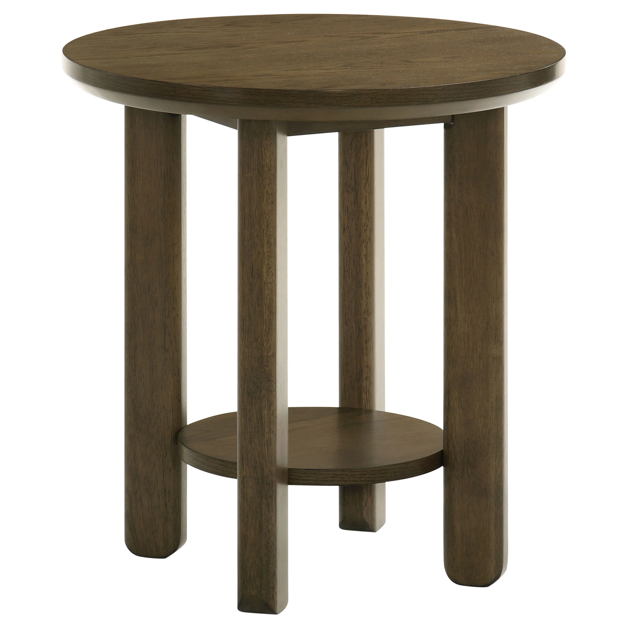 Ottowa 2-Piece Round Wood Coffee Table Set, Brown - Image 3