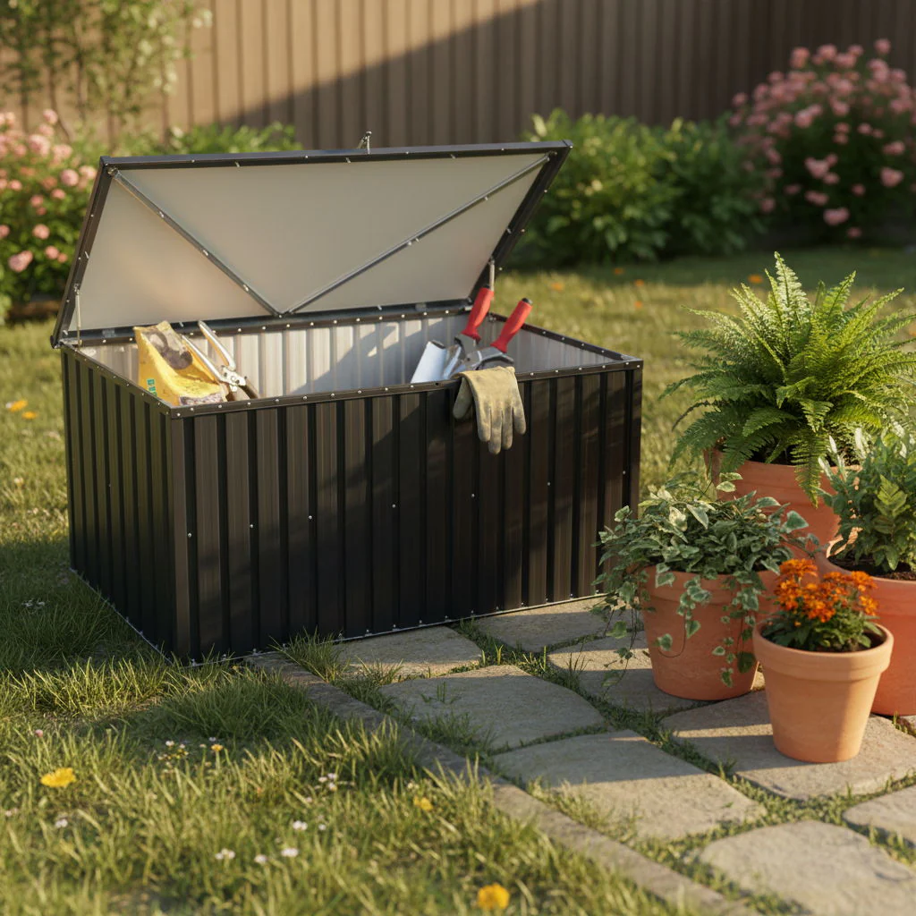 Out Door Metal Storage Box Store Medium - Black - Image 4