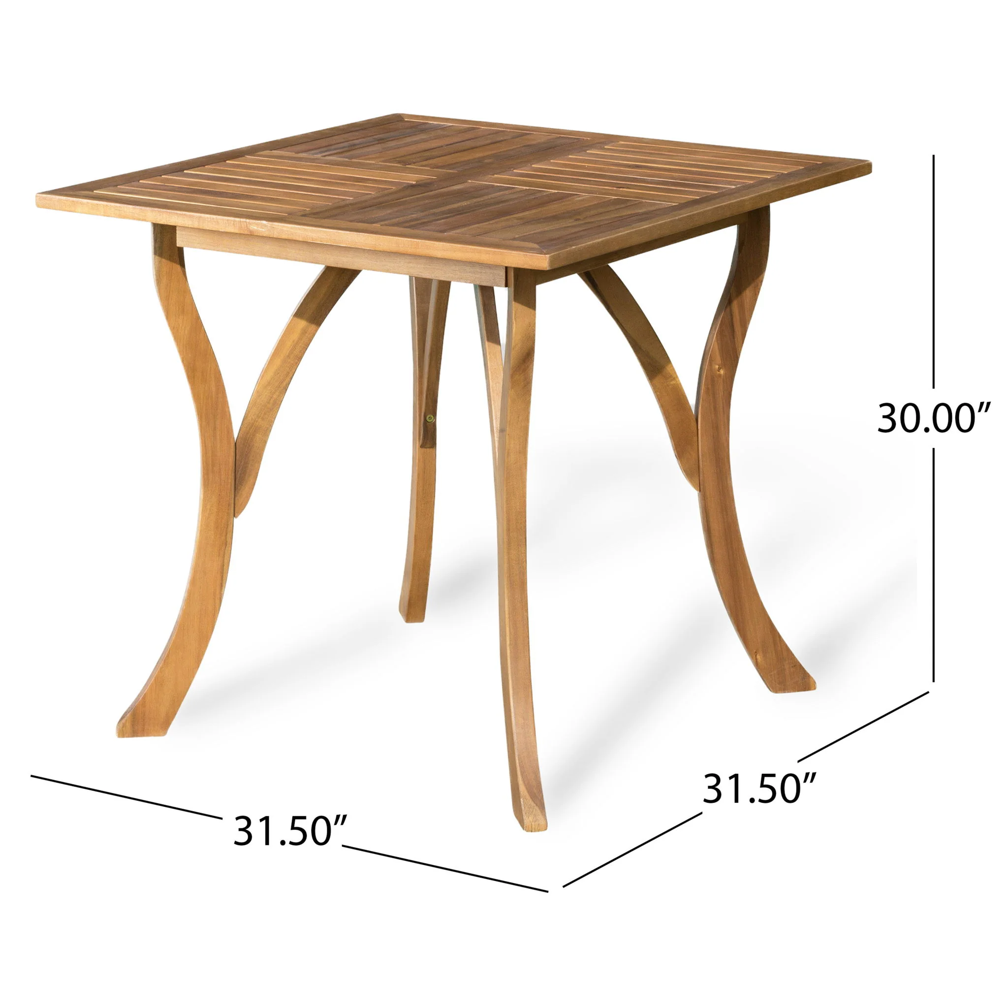 Outdoor 5 Pieces Dining Set - Teak - Image 8