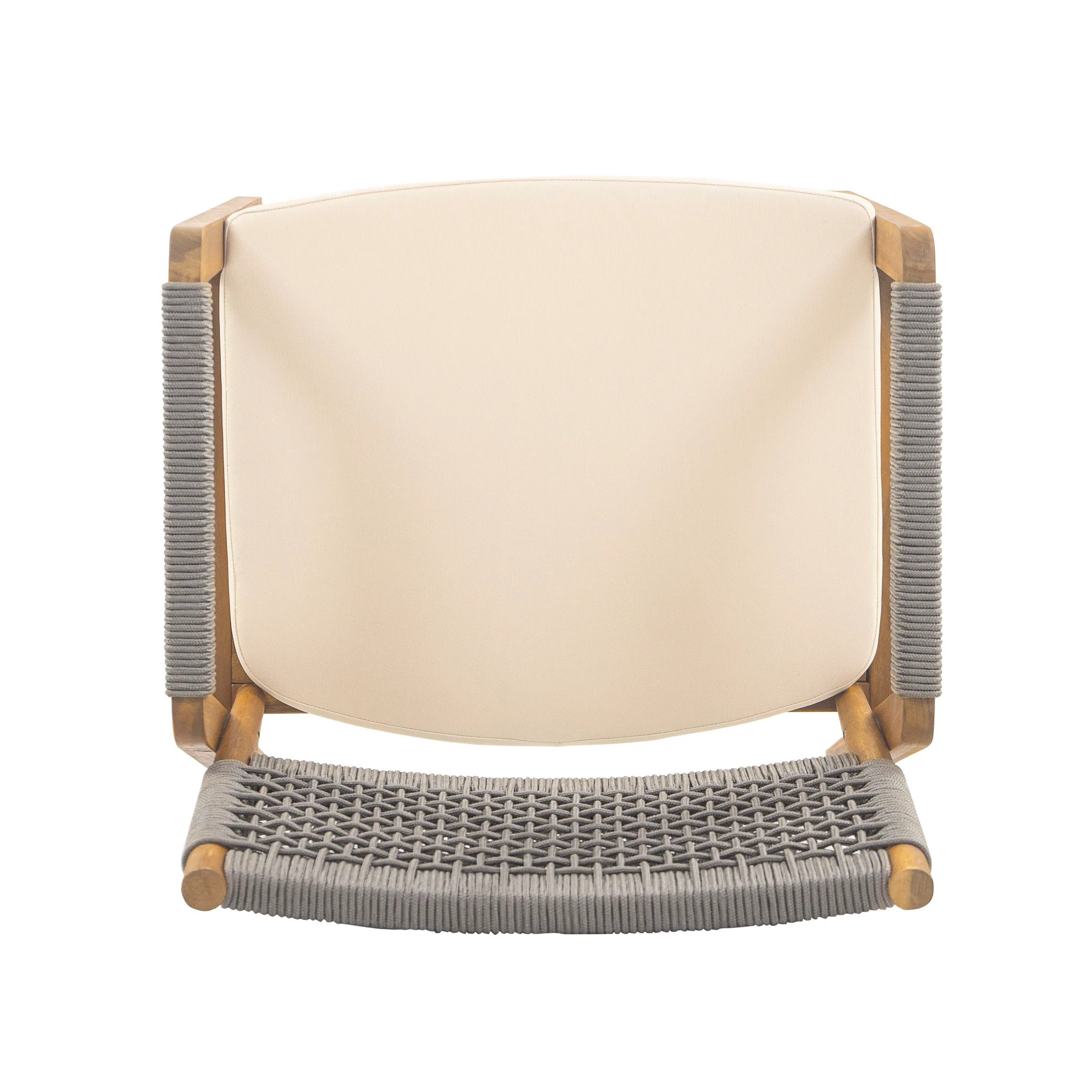 Outdoor 7 Piece Dining Set With Rope Woven Armchairs - Image 16