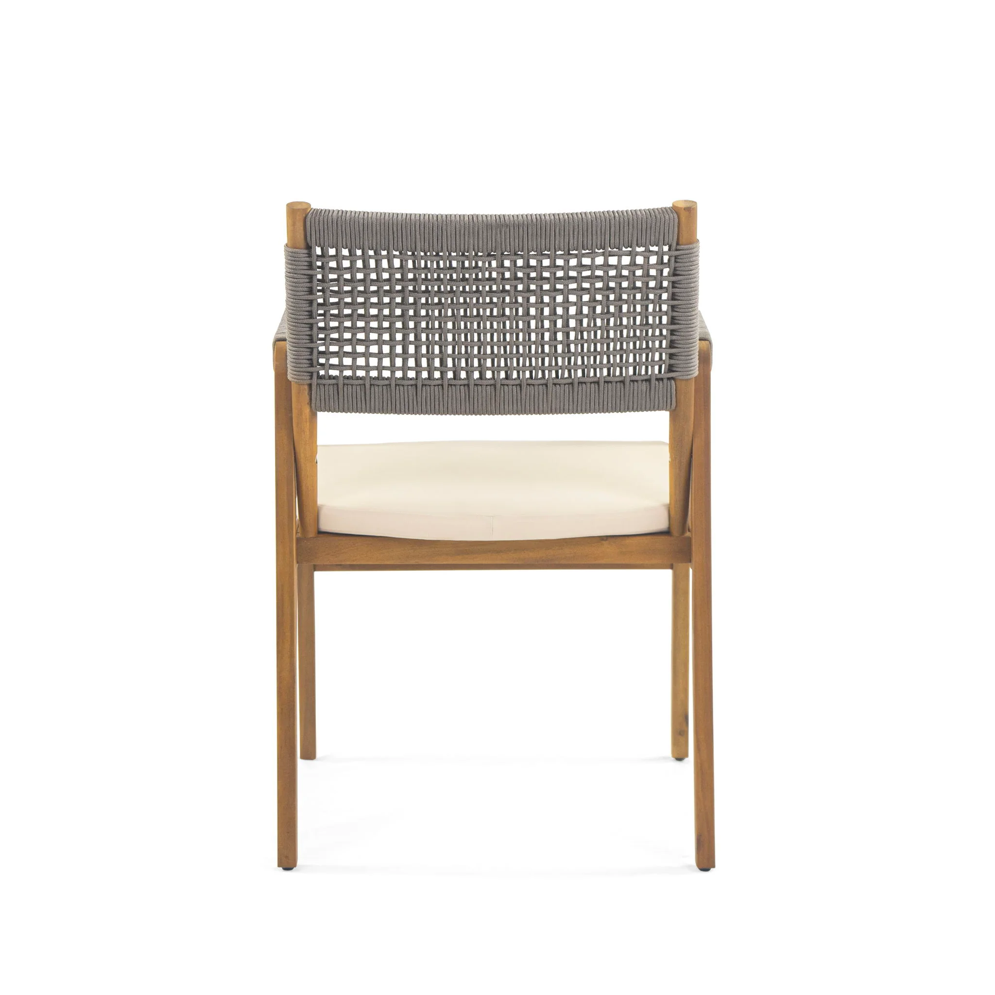 Outdoor 7 Piece Dining Set With Rope Woven Armchairs - Image 8