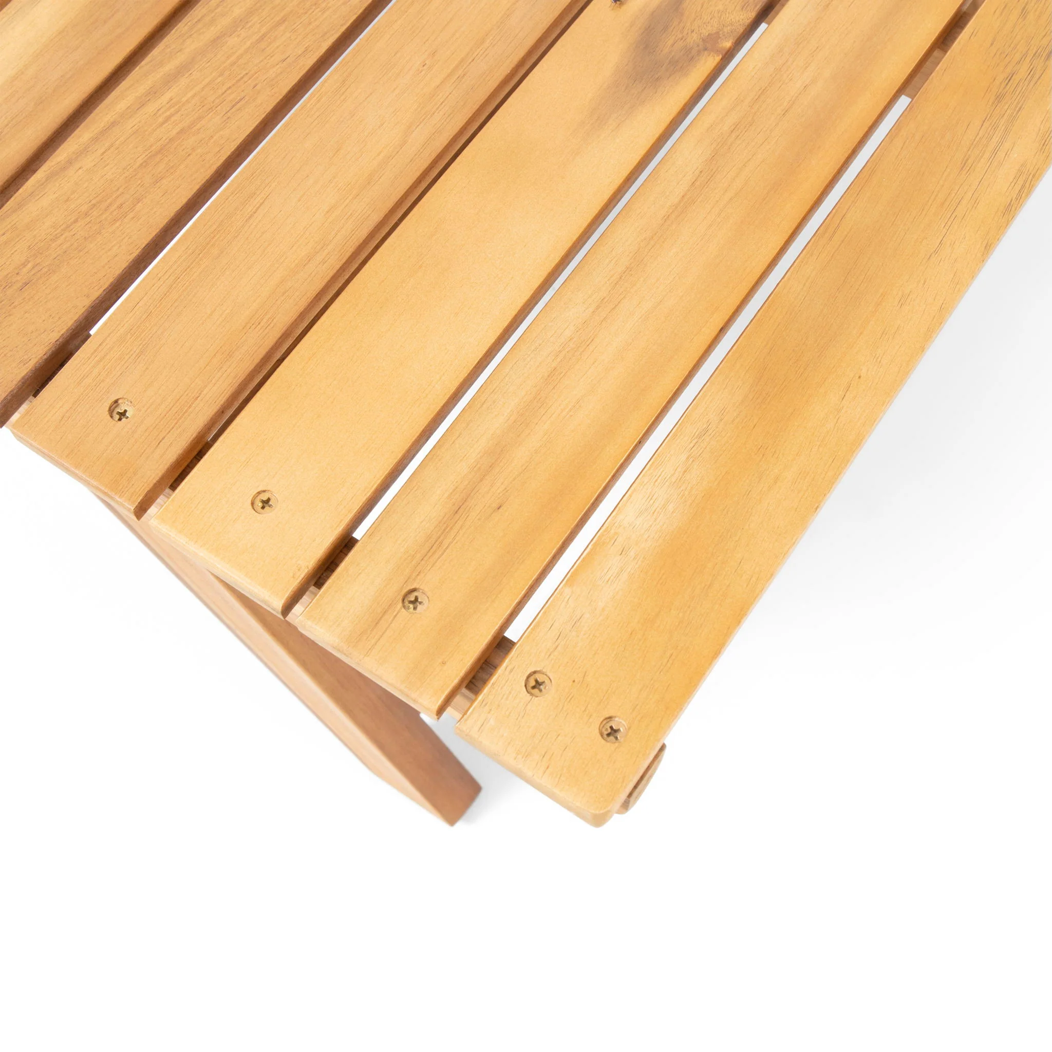 Outdoor Acacia Wood Coffee Table With Open Slat Design - Image 8