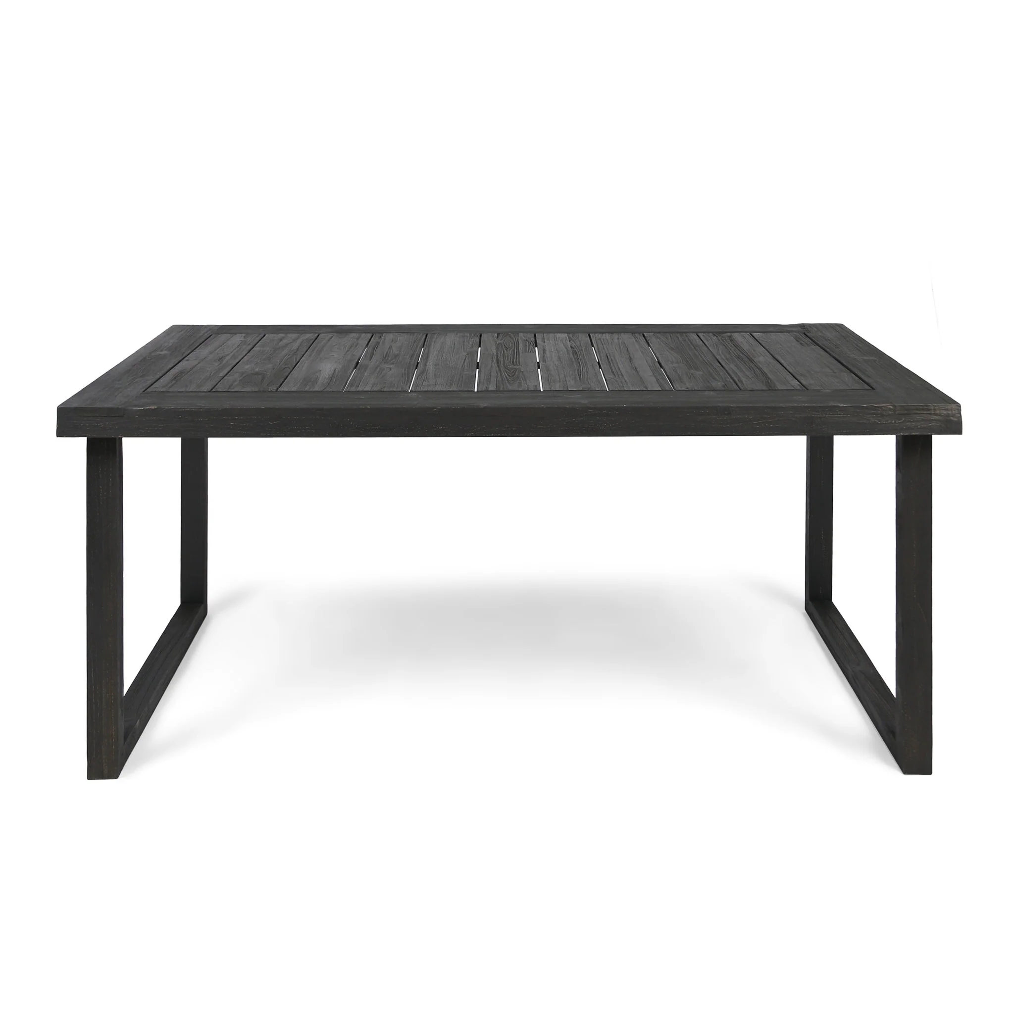 Outdoor Acacia Wood Dining Table, Sandblast Finish - Image 2