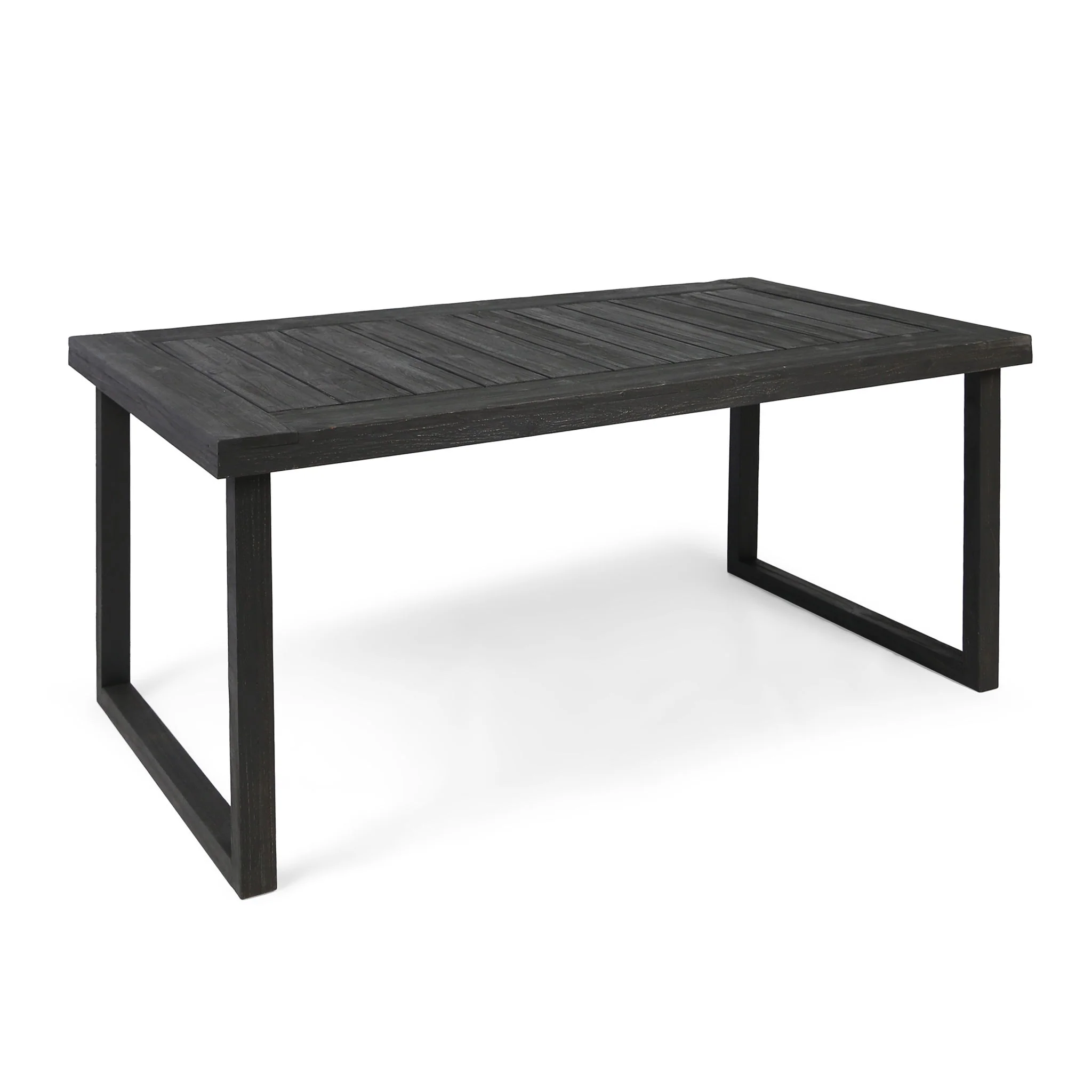 Outdoor Acacia Wood Dining Table, Sandblast Finish - Image 5
