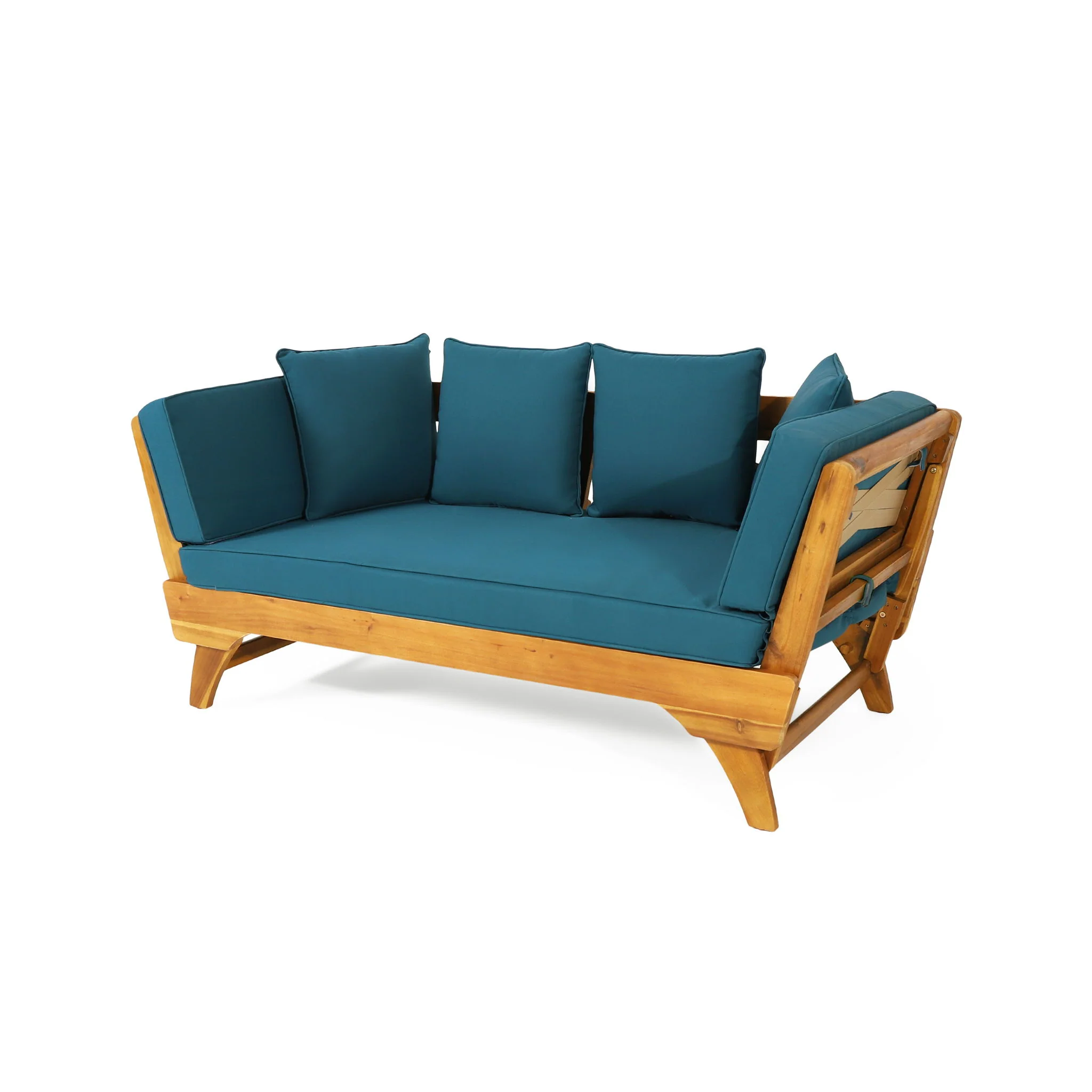 Outdoor Acacia Wood Expandable Daybed With Cushions - Image 13