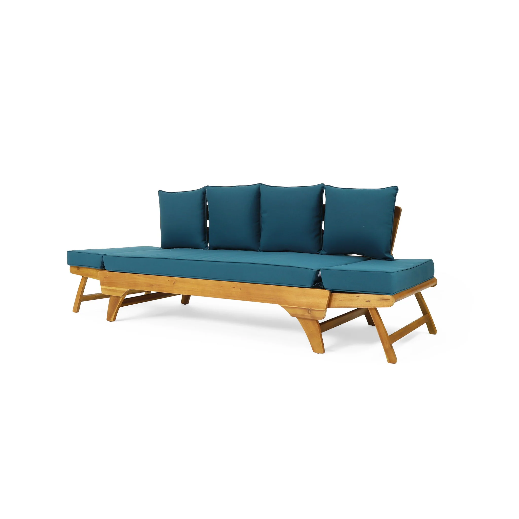 Outdoor Acacia Wood Expandable Daybed With Cushions - Image 16