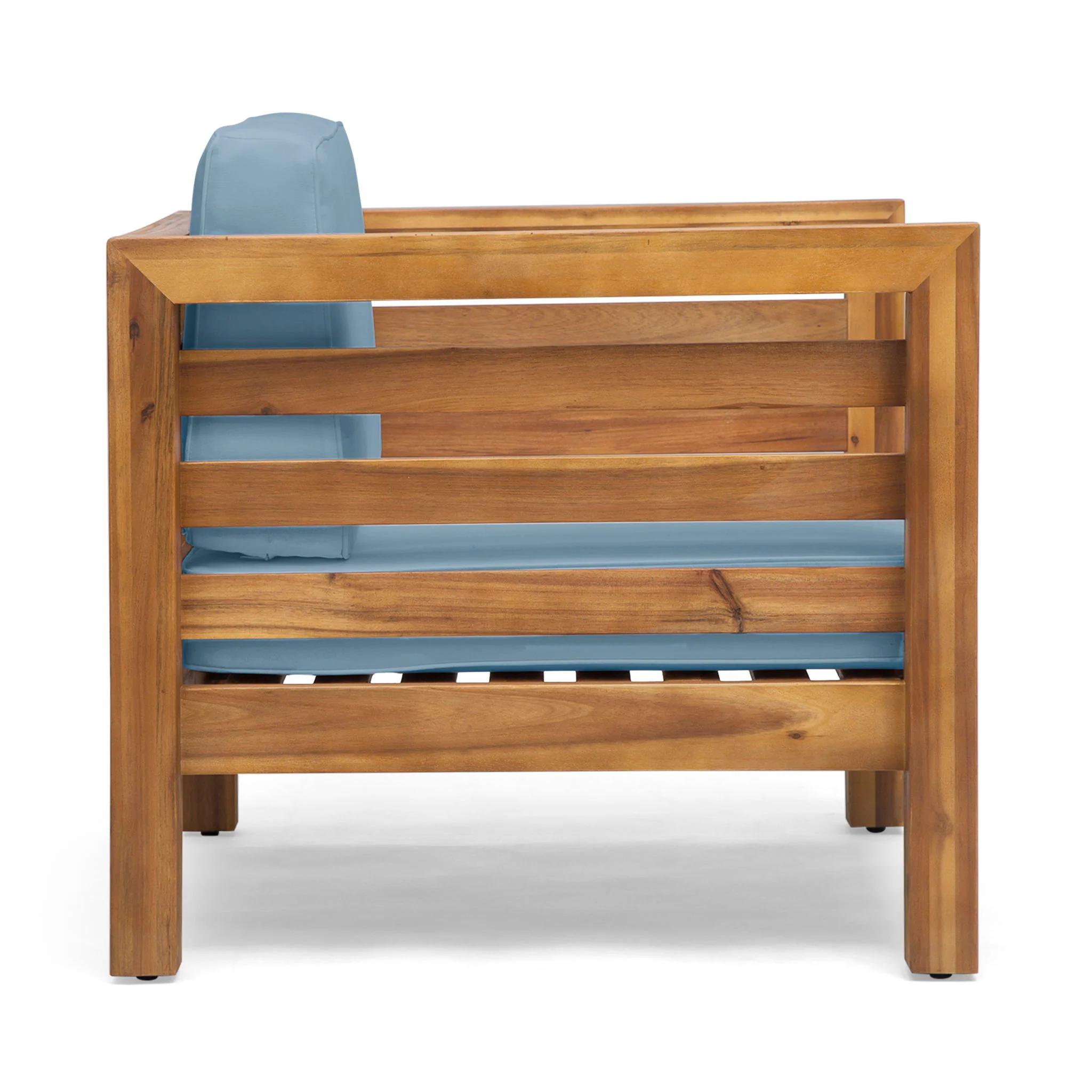 Outdoor Acacia Wood Patio Chair With Fabric Cushion - Image 20