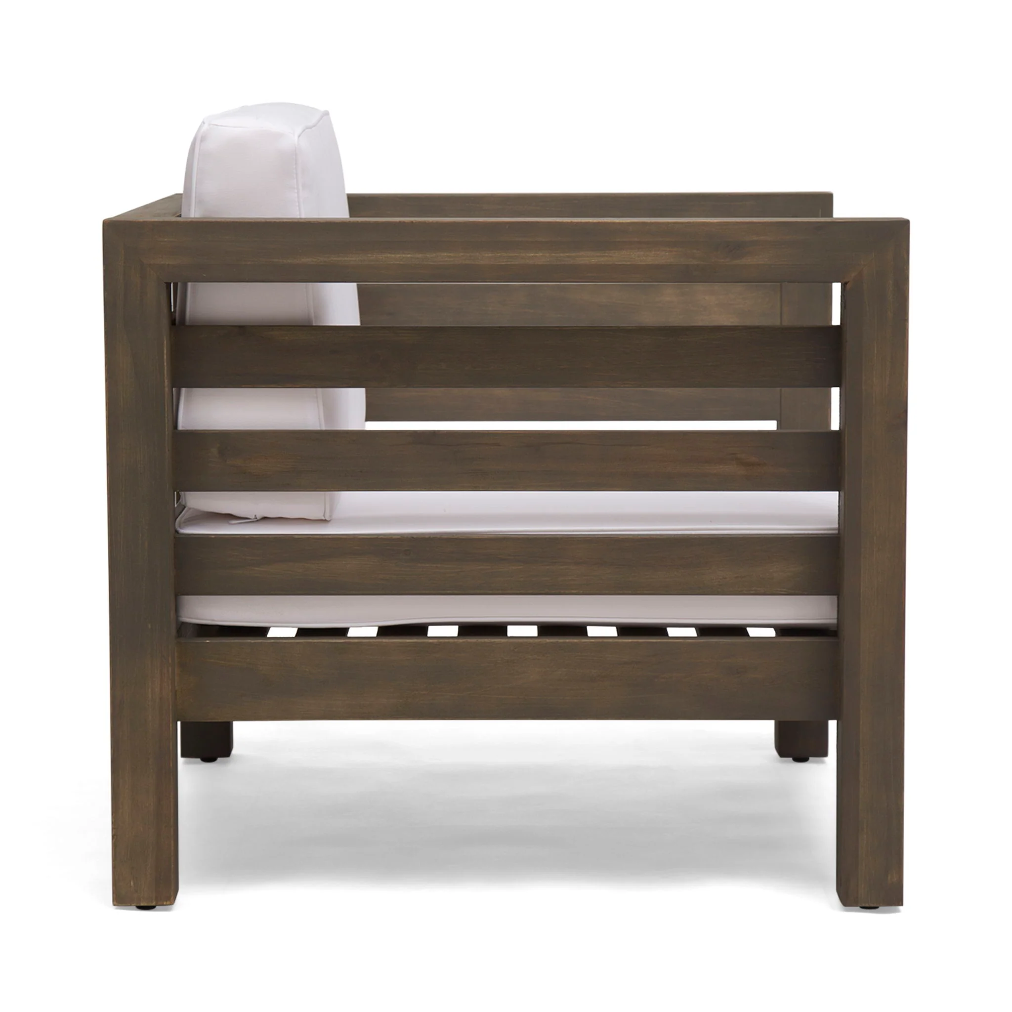 Outdoor Acacia Wood Patio Chair With Fabric Cushion - Image 28