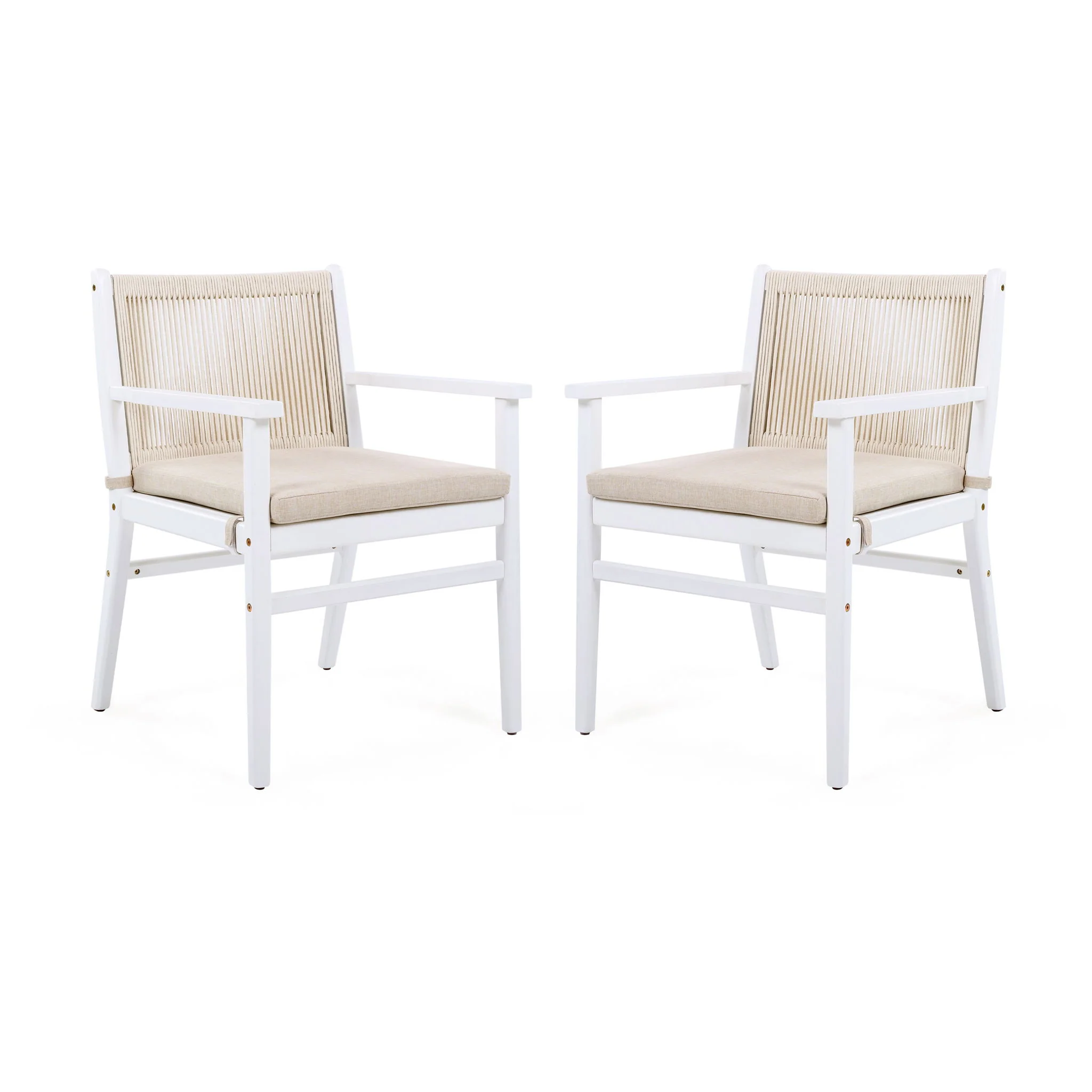 Outdoor Acacia Wood Patio Dining Armchair (Set of 2) - Image 2