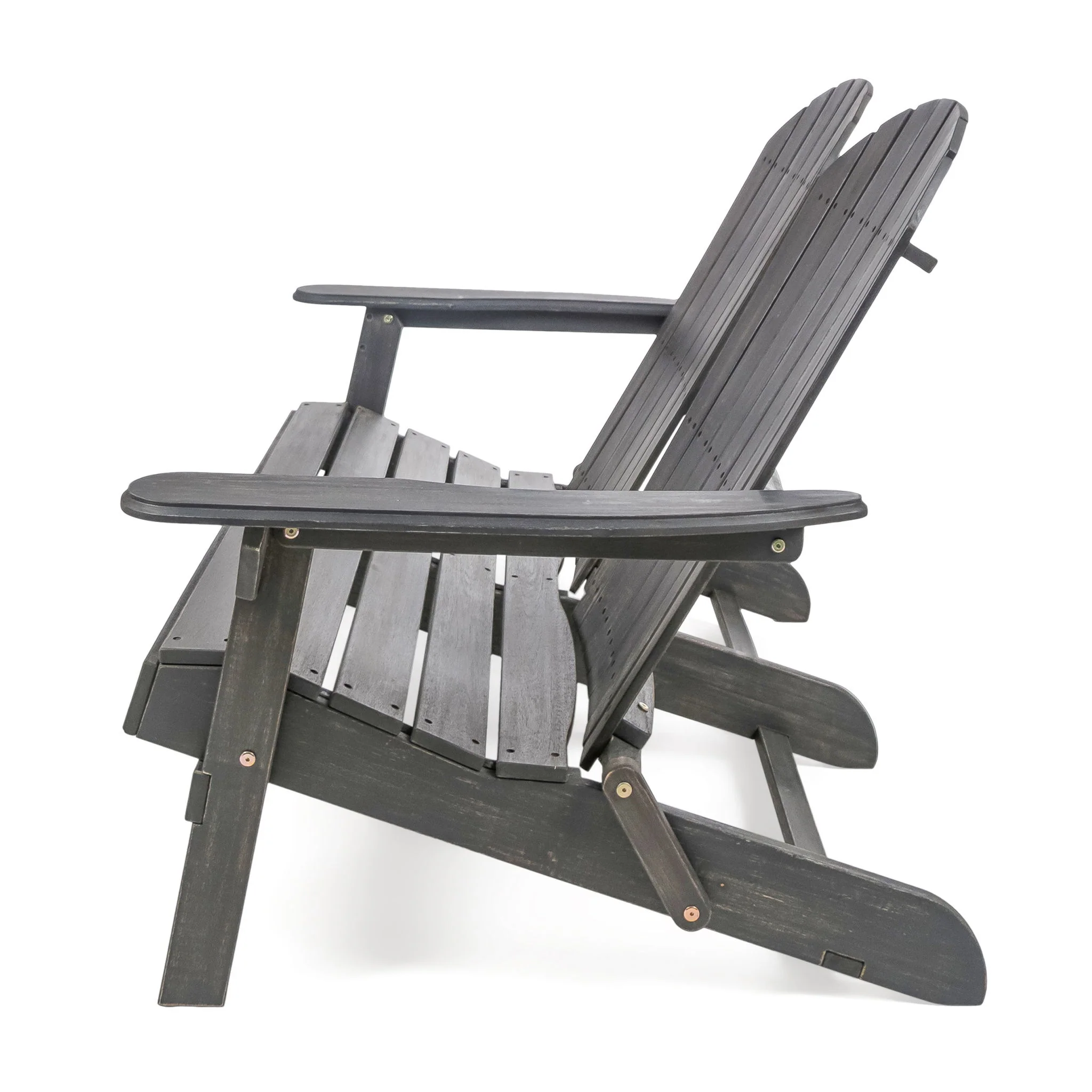 Outdoor Adirondack Rocking Loveseat With Hand Crafted Details - Image 12