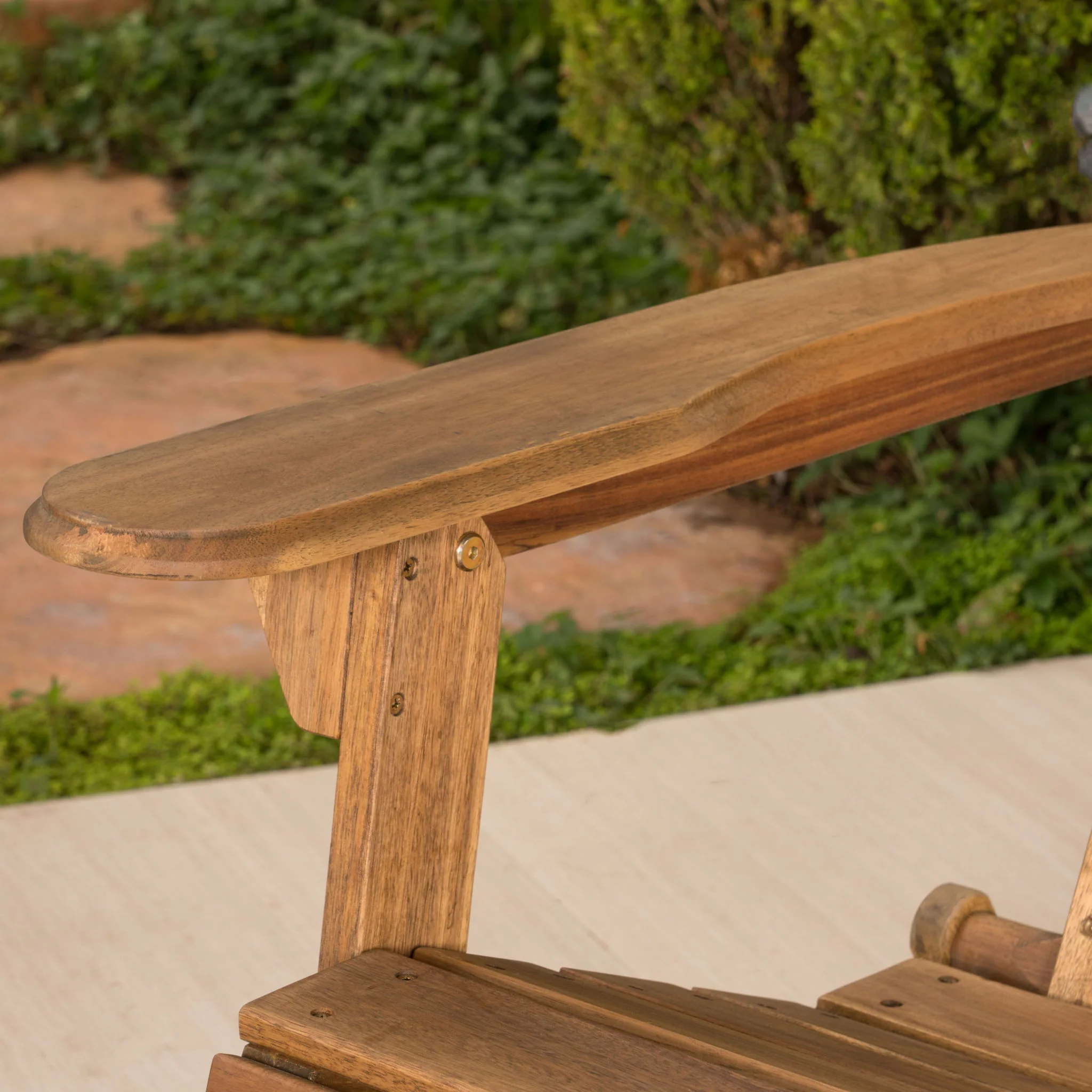 Outdoor Adirondack Rocking Loveseat With Hand Crafted Details - Image 13