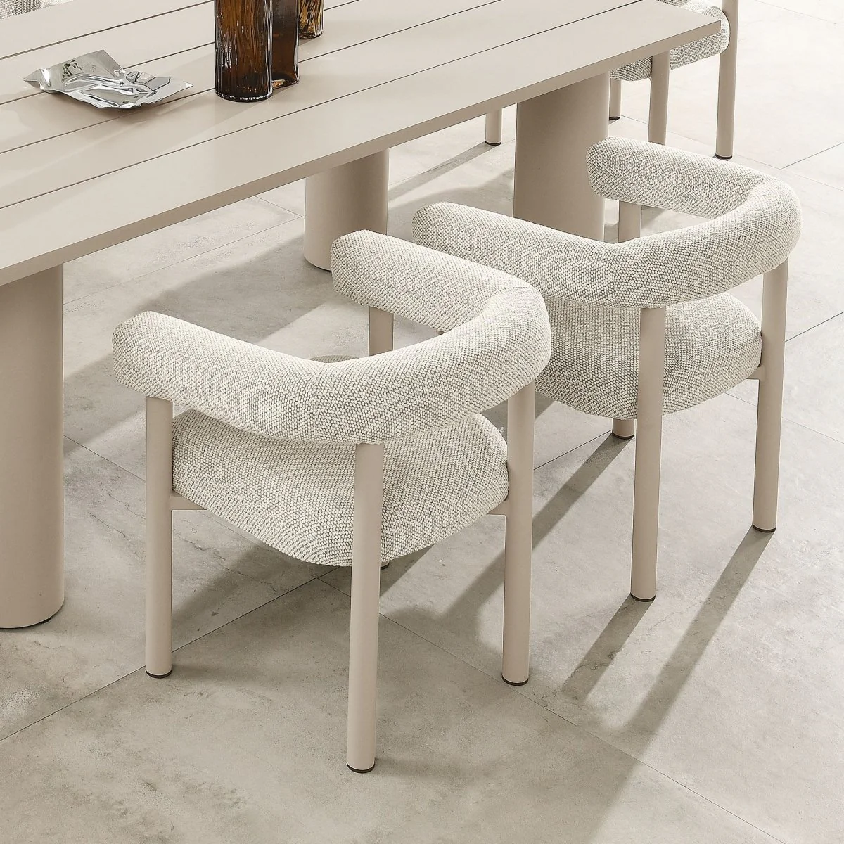 Outdoor Aluminum Dining Armchairs with Cushions - Weather-Resistant Patio Dining Seating - Image 33