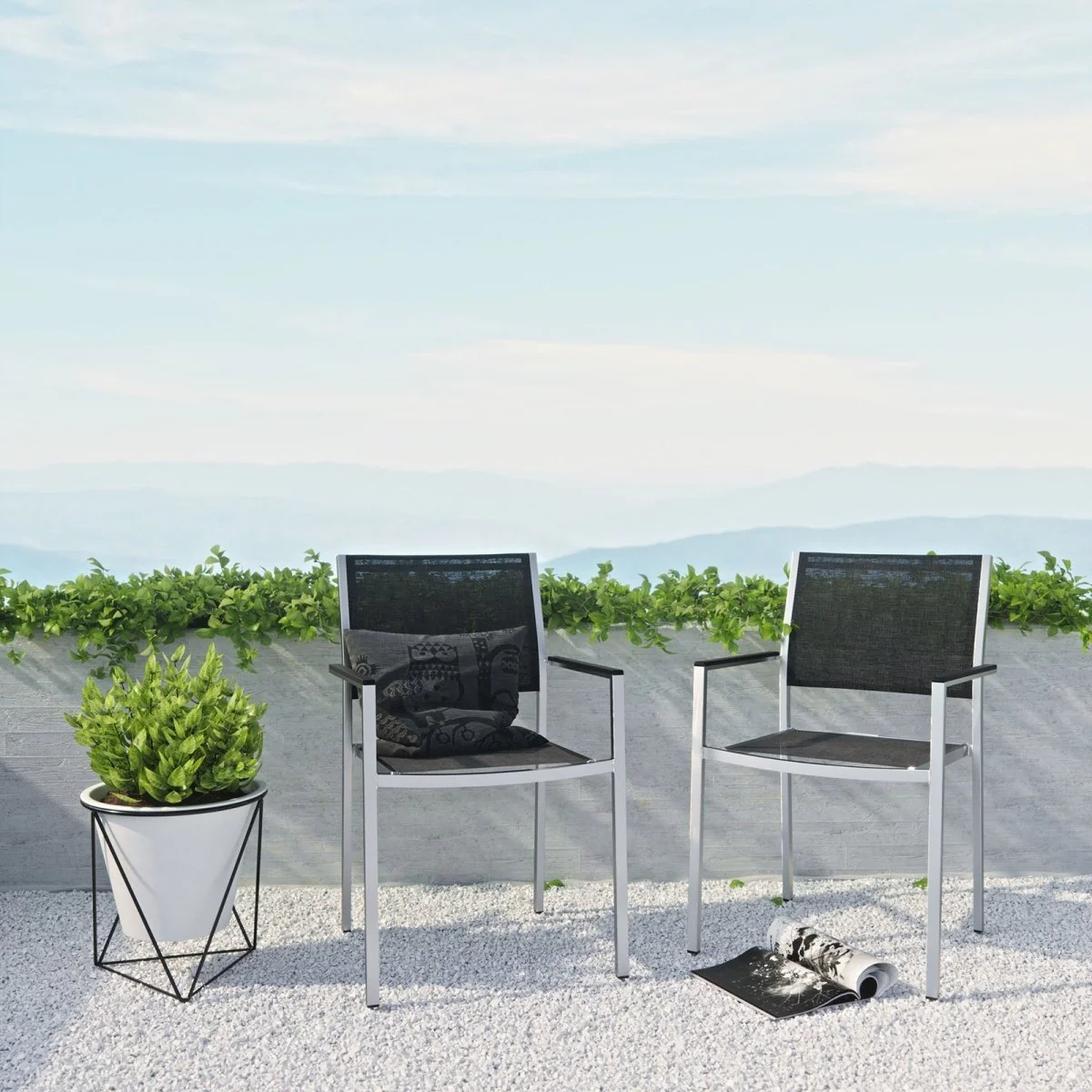 Outdoor Aluminum Mesh Dining Chairs – Durable Weather-Resistant Patio Seating for Dining - Image 9