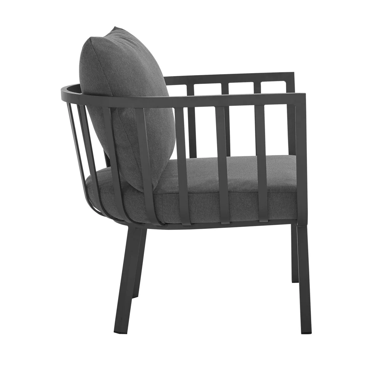 Outdoor Aluminum Patio Armchair Set of 2 Durable Weather-Resistant Seating for Porch - Image 4