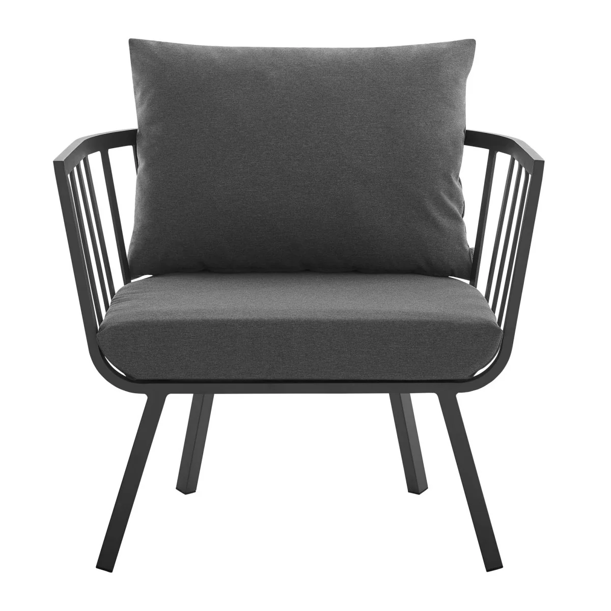 Outdoor Aluminum Patio Armchair Set of 2 Durable Weather-Resistant Seating for Porch - Image 6