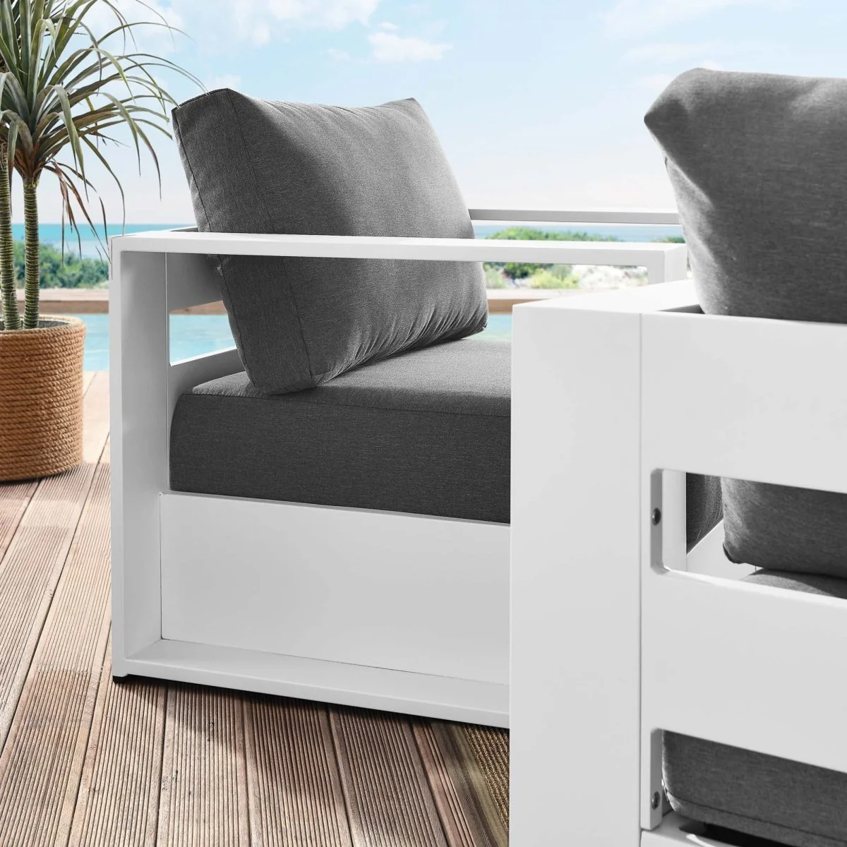 Outdoor Aluminum Patio Armchair Set of 2 with Durable Weather-Resistant Construction - Image 10