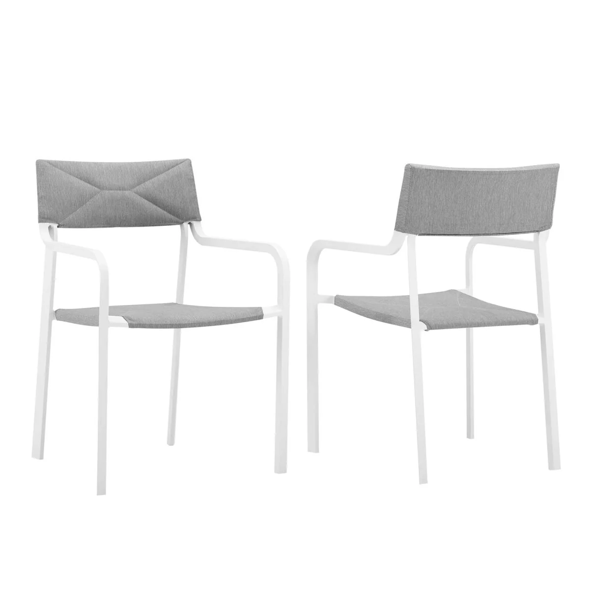 Outdoor Aluminum Upholstered Armchairs – Set of 2, Weather-Resistant Patio Seating - Image 9