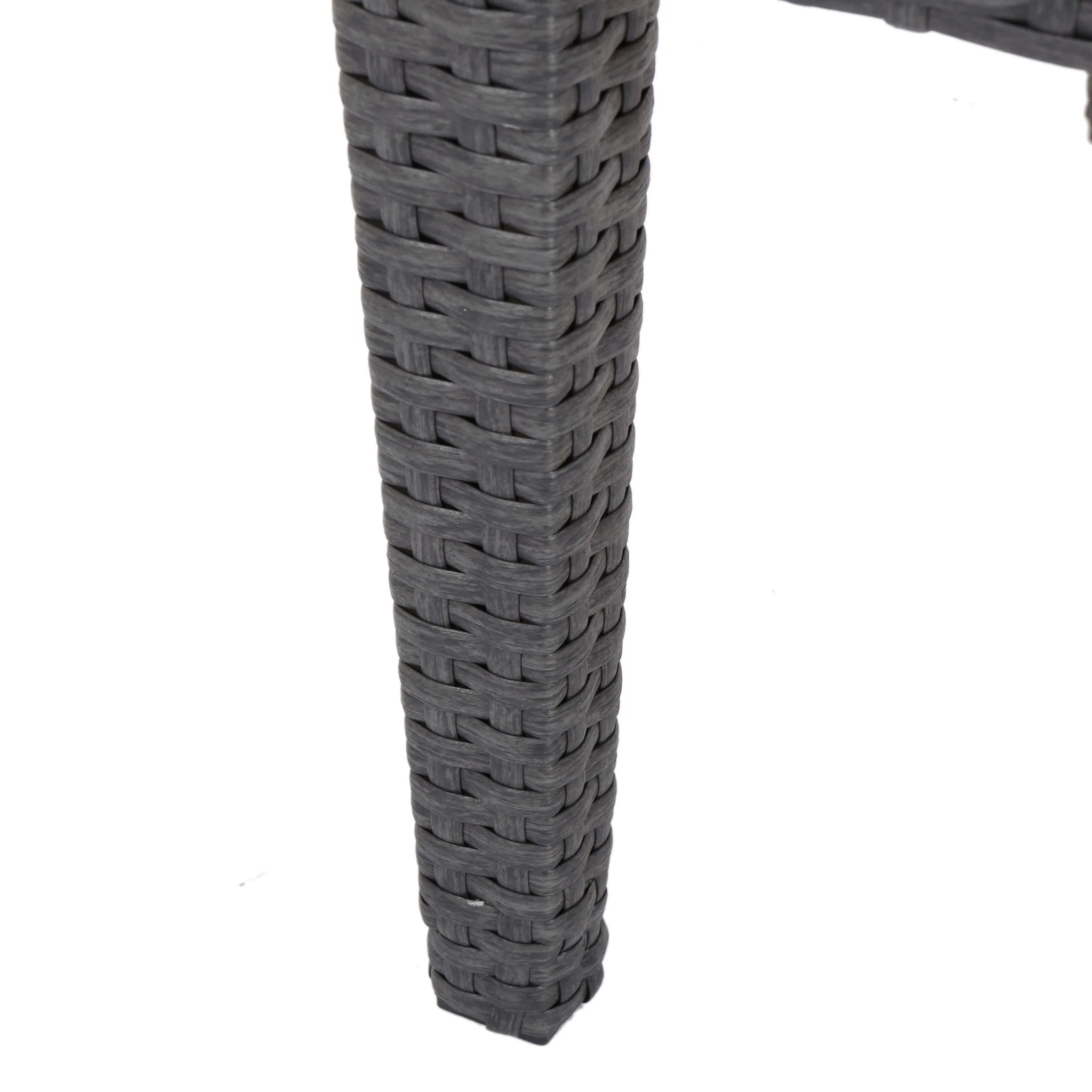 Outdoor Antibes Wicker Side Table, Accent Table - Gray - Image 4
