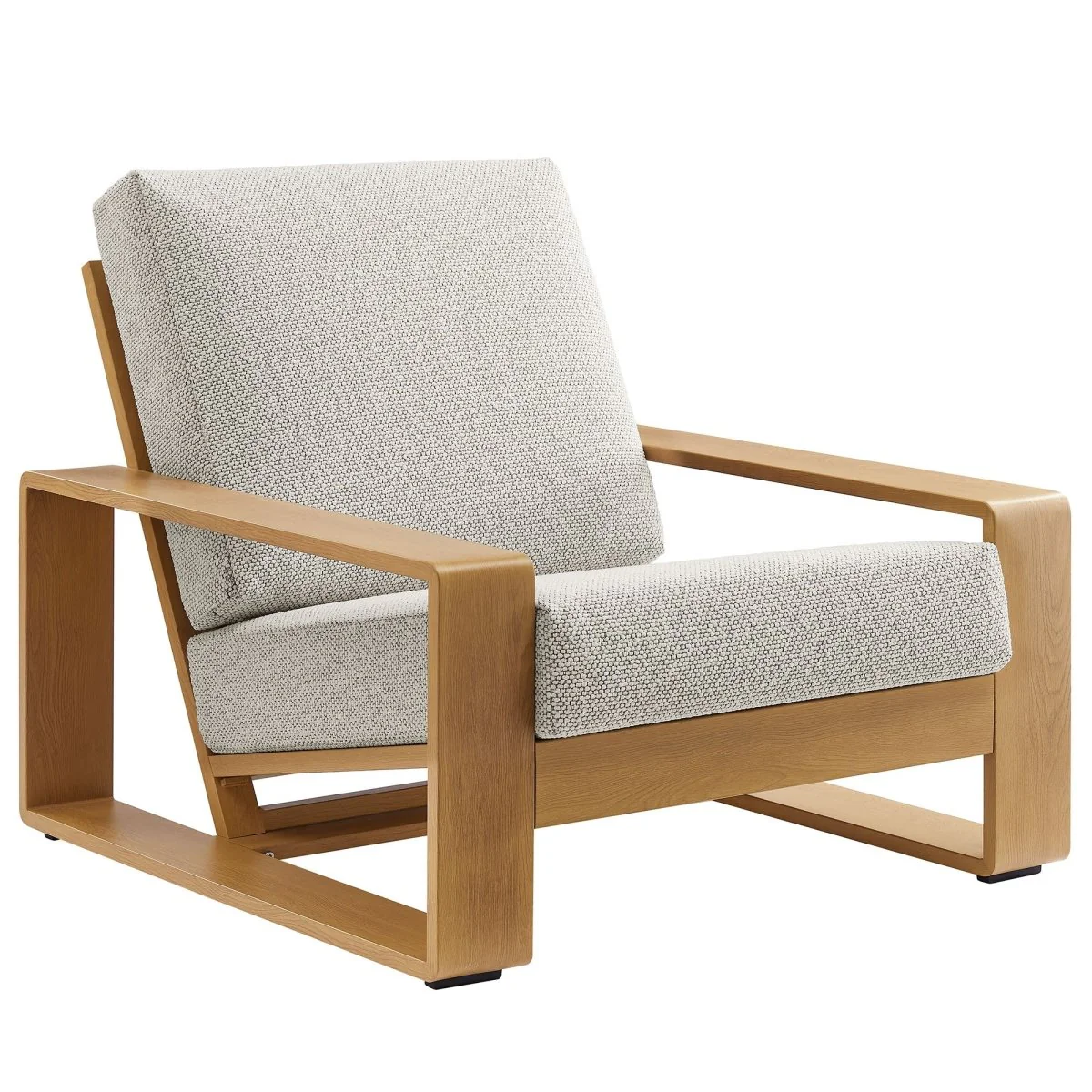Outdoor Armchair – Faux Wood Design, Contemporary Patio Seating with Weather-Resistant Finish - Image 10