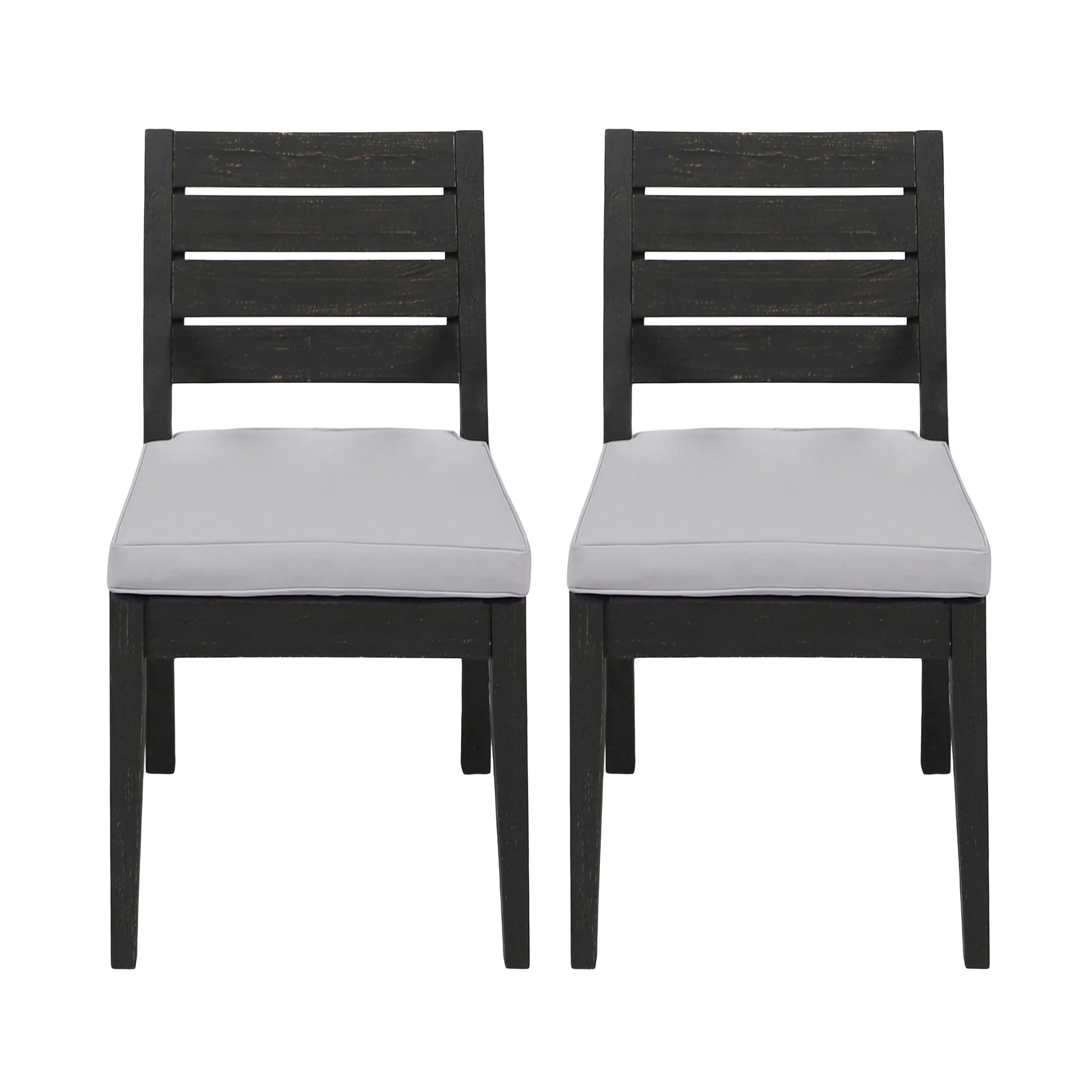 Outdoor Armless Dining Chair With Cushions - Image 9