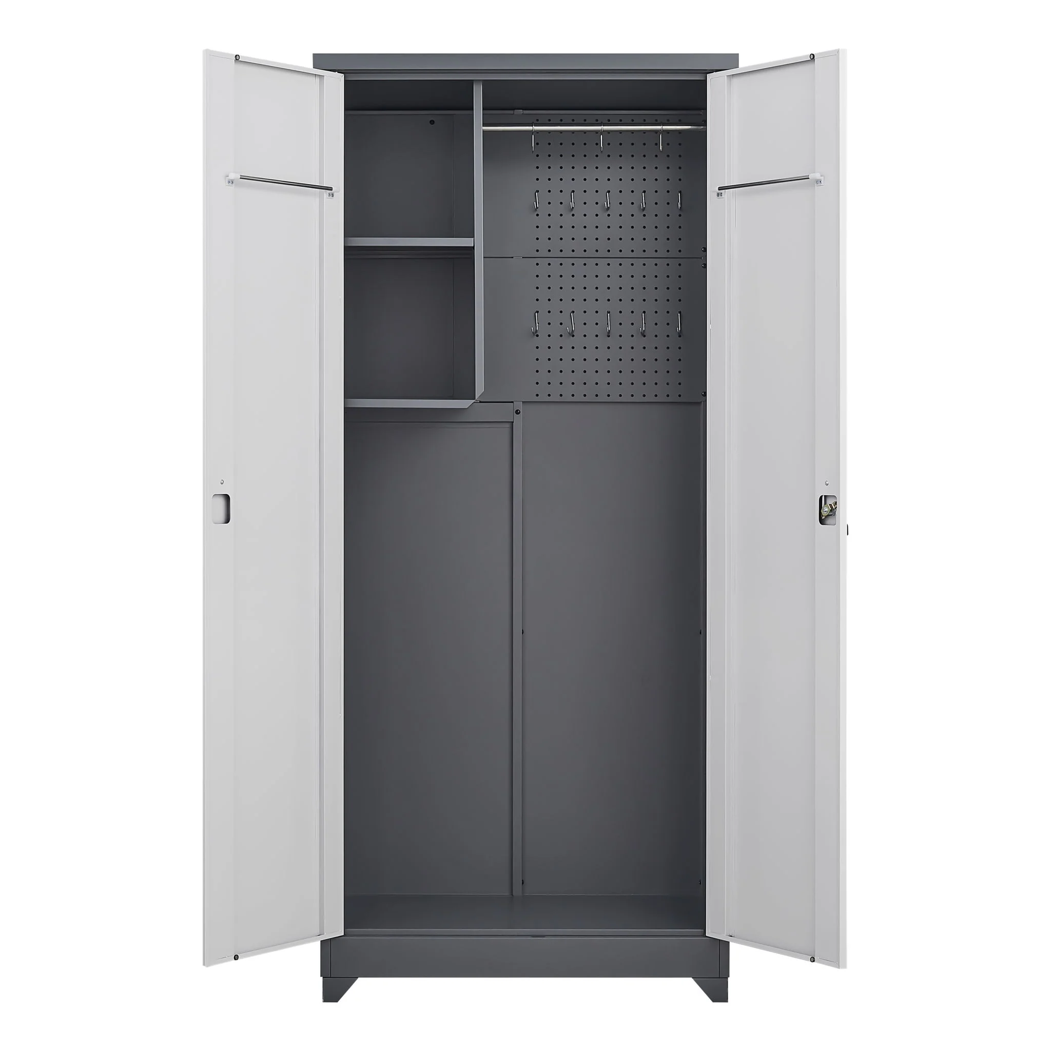 Outdoor Cabinet, Large Capacity Storage Vertical Tall Design With Shelves And Secure Lock - Image 9