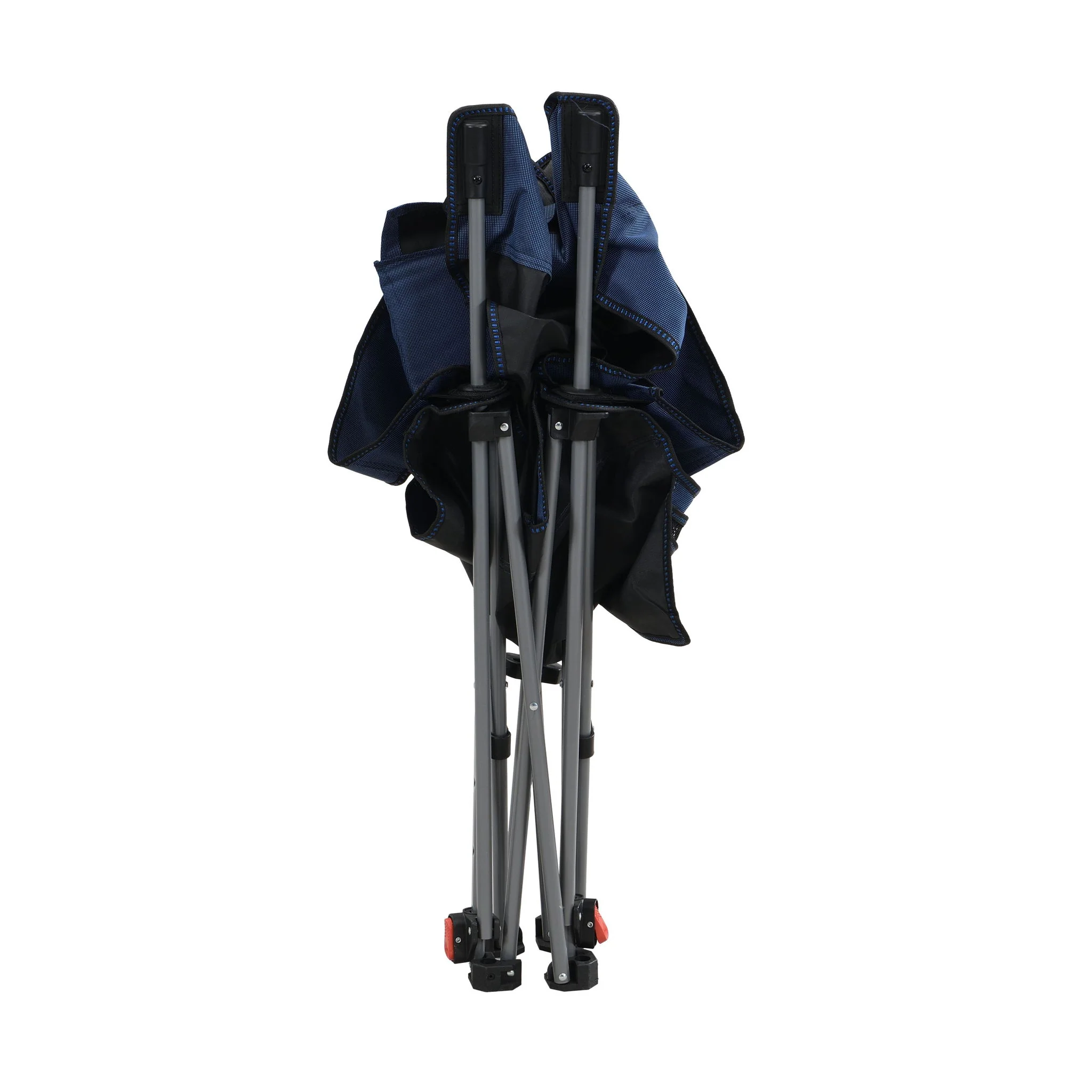 Outdoor Camping Chair With 3 Level Reclining, Side Pockets & Cup Holder, Folding With Carry Bag - Dark Blue - Image 5