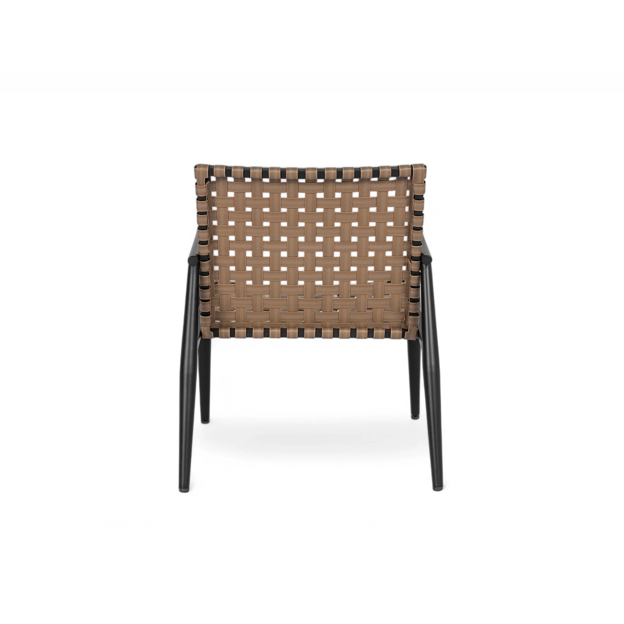 Outdoor Chat Set, 2 Chairs & Side Table - Black / Brown - Image 7