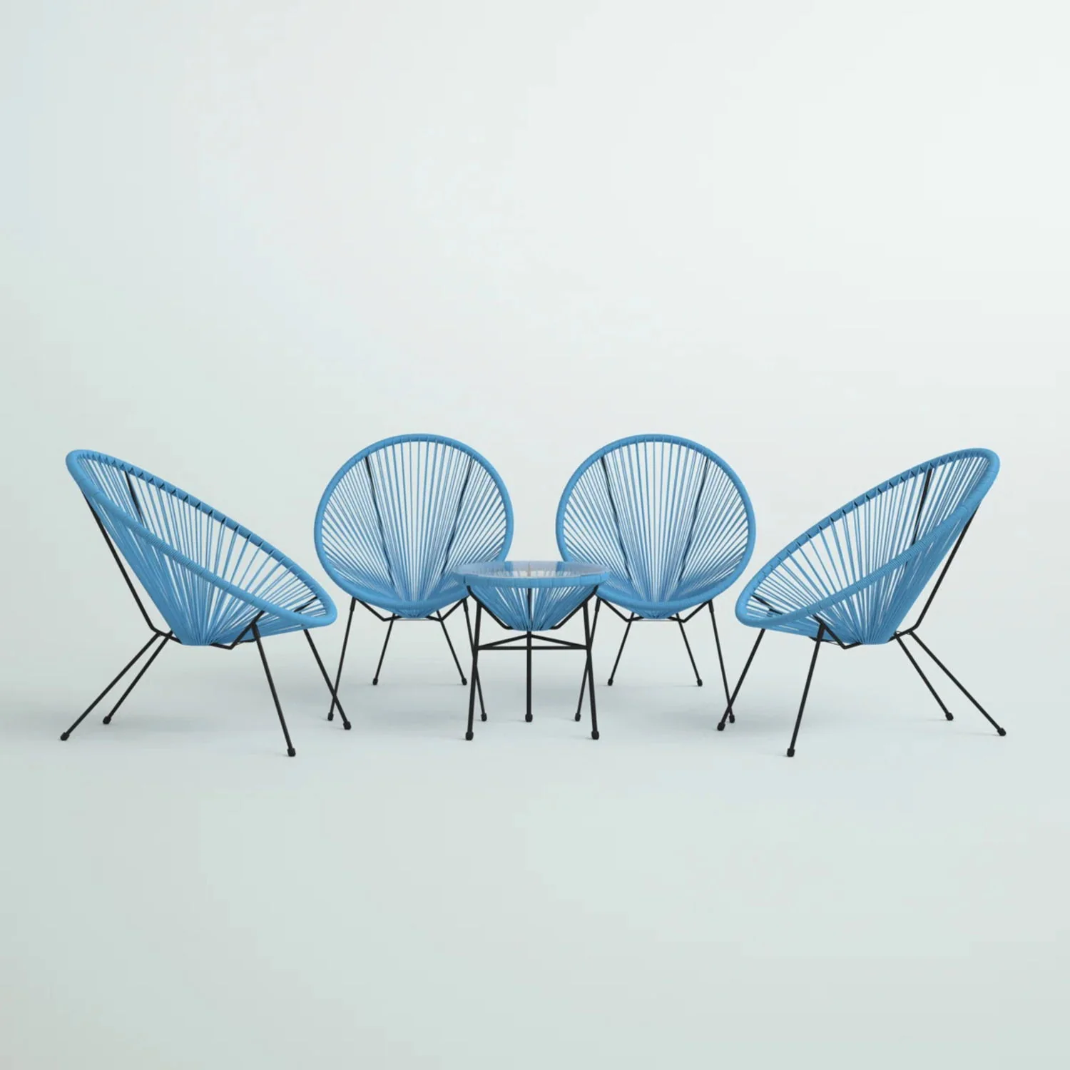 Outdoor Conversation Set With Ergonomic Lounge Chairs And Tempered Glass Table - Image 19