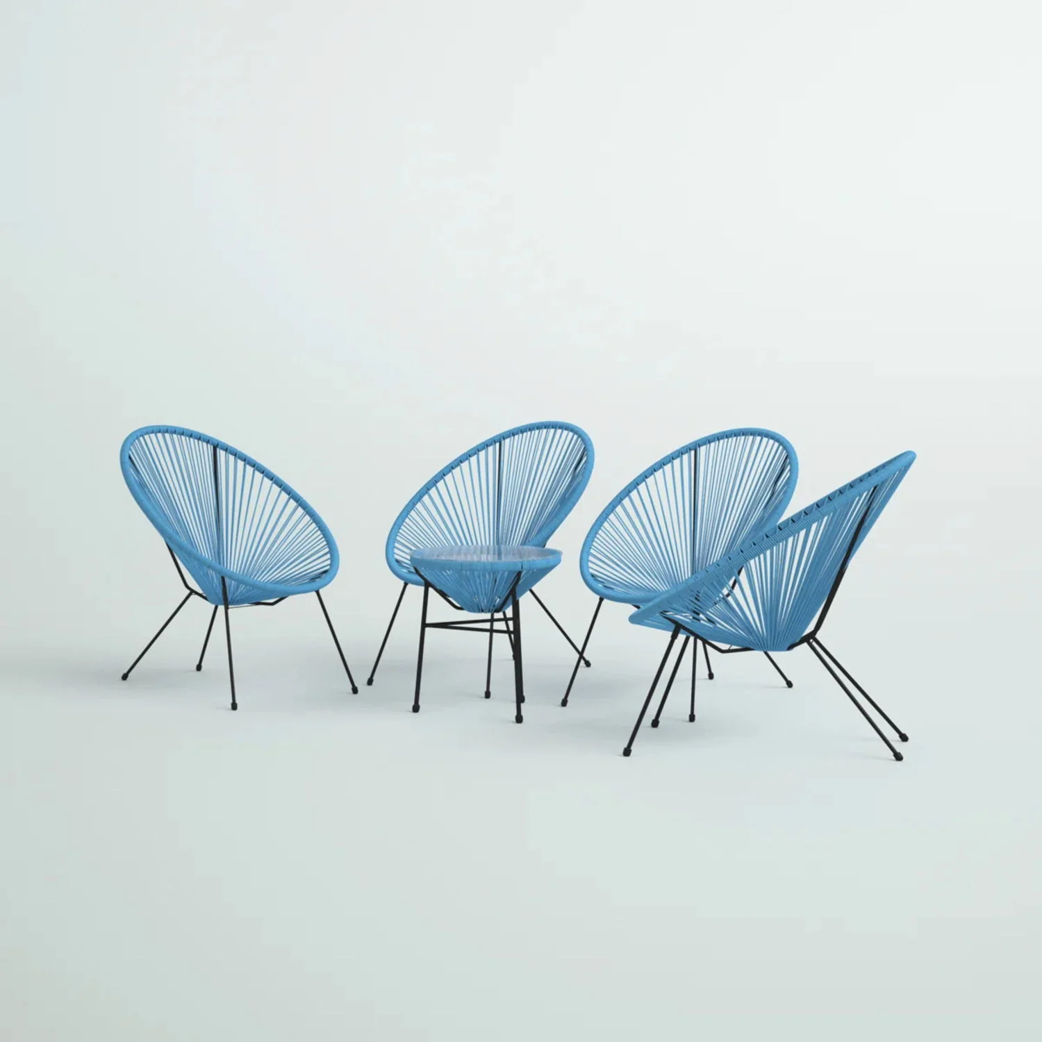 Outdoor Conversation Set With Ergonomic Lounge Chairs And Tempered Glass Table - Image 2