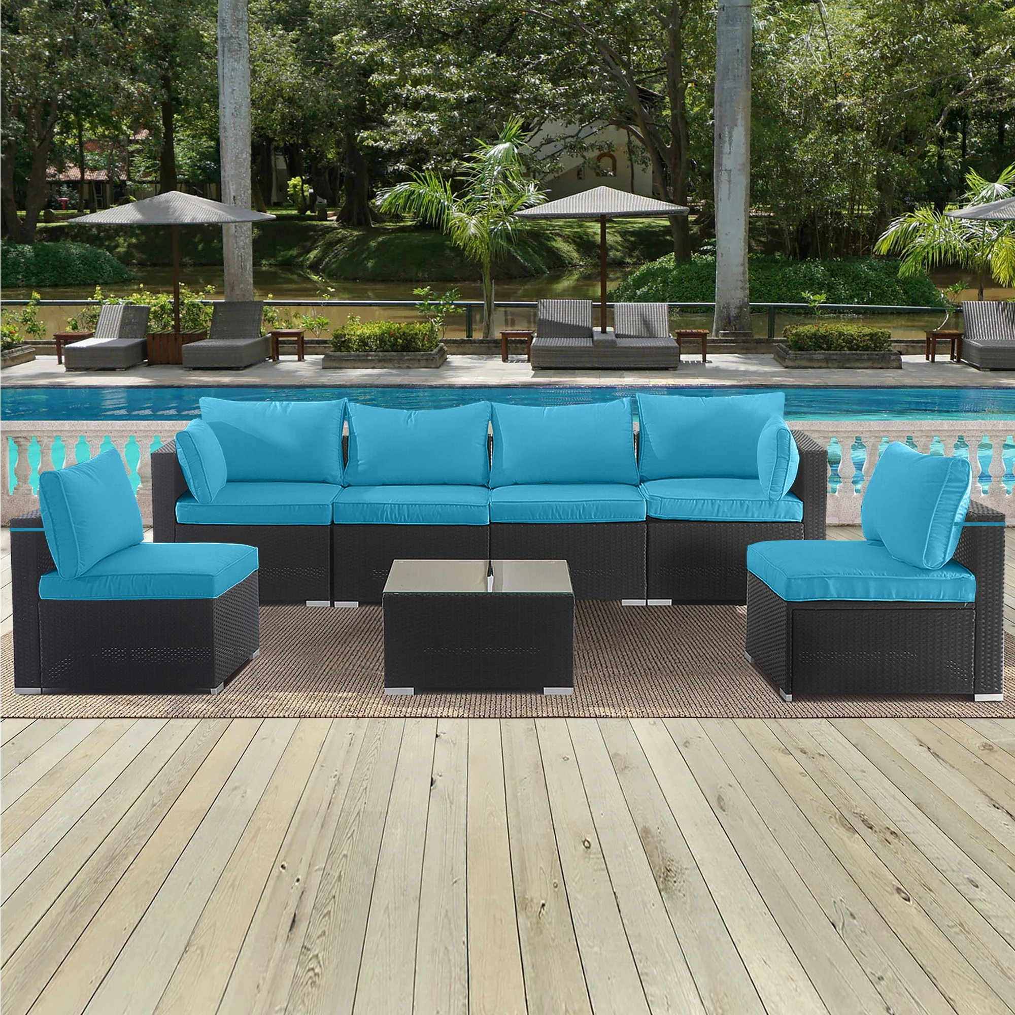 Outdoor Deep Seat Cushions For Patio Furniture Replacement, Cushion Set For Sectionals - Image 15