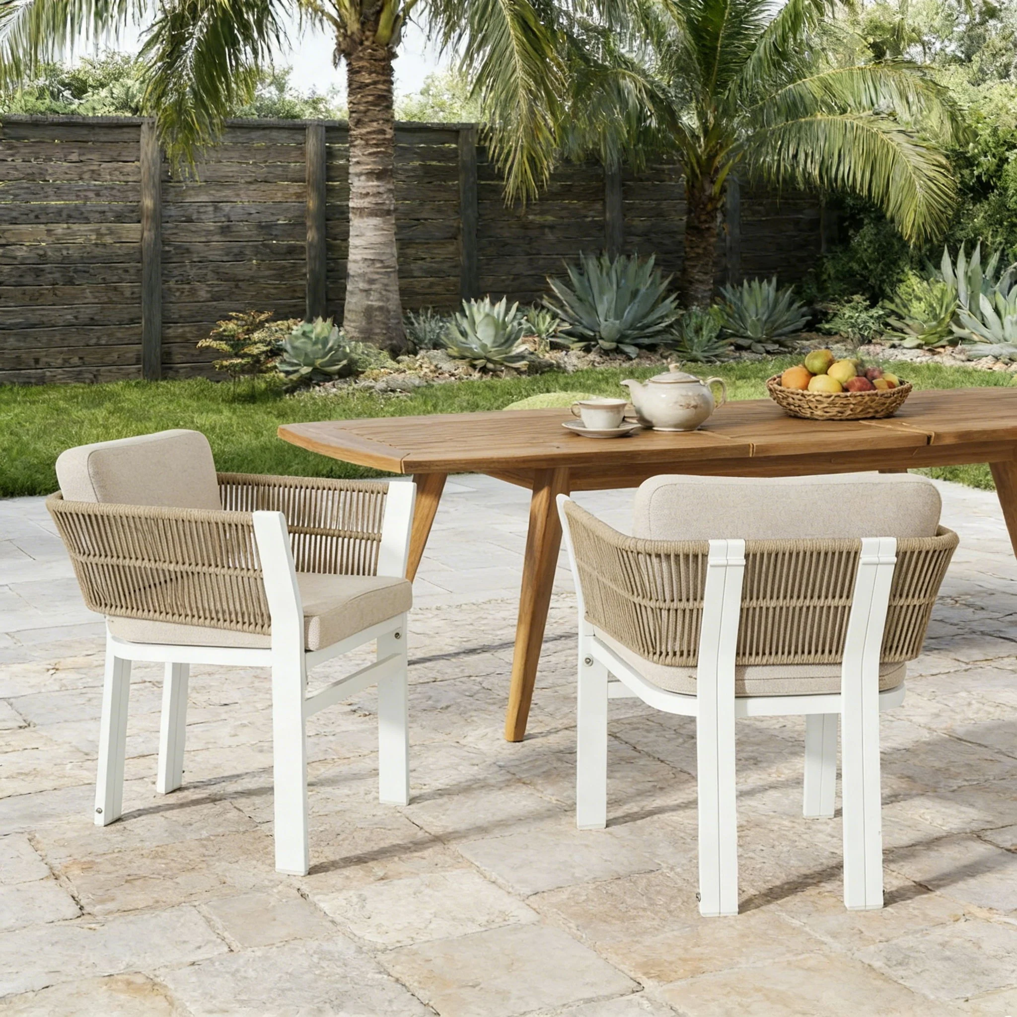 Outdoor Dining Chair, All-Weather Patio Seating For Backyard (Set of 2) - Image 8
