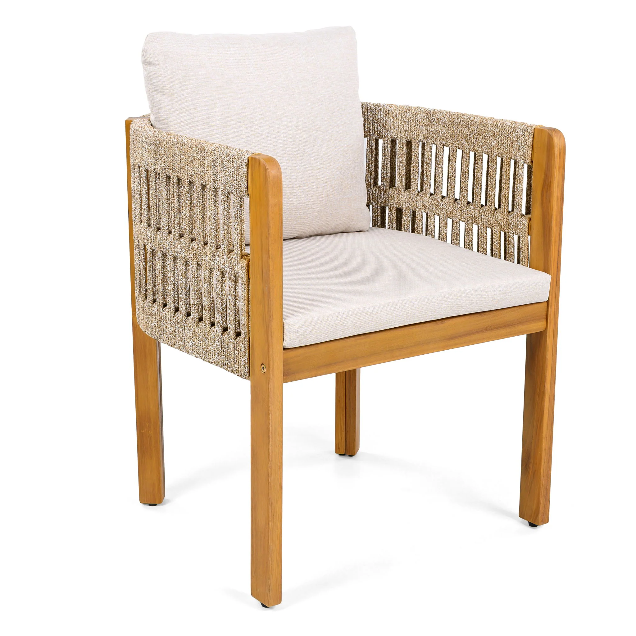 Outdoor Dining Chairs With Mix Rope Handles (Set of 2) - Image 10