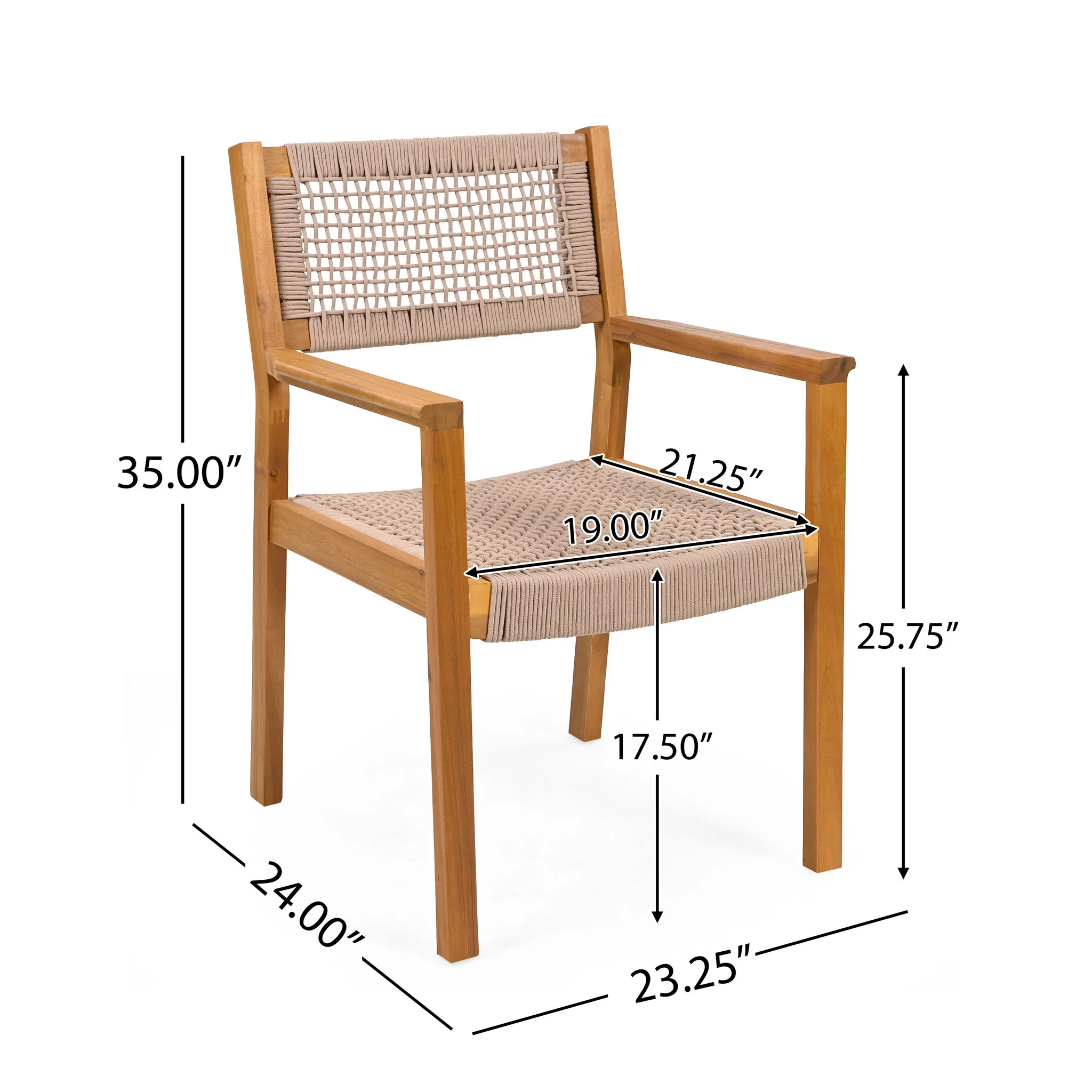 Outdoor Dining Patio Chairs (Set of 2) - Image 4