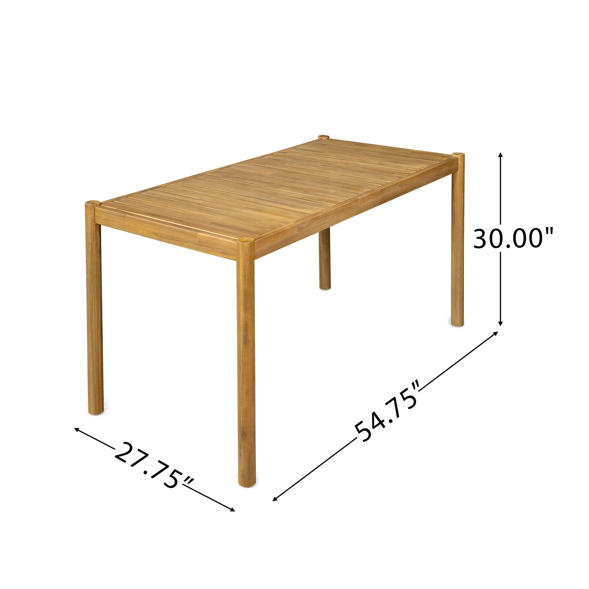 Outdoor Dining Set 1 Table 4 Chairs (Set of 5) - Teak / Beige - Image 4