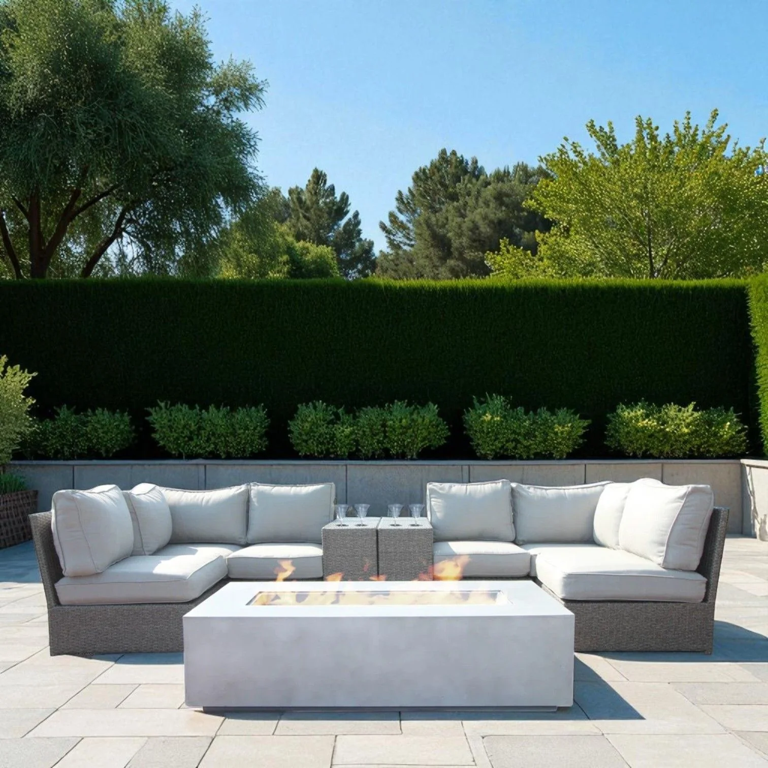 Outdoor Elegance Conversation Set With Fire Pit - Image 41