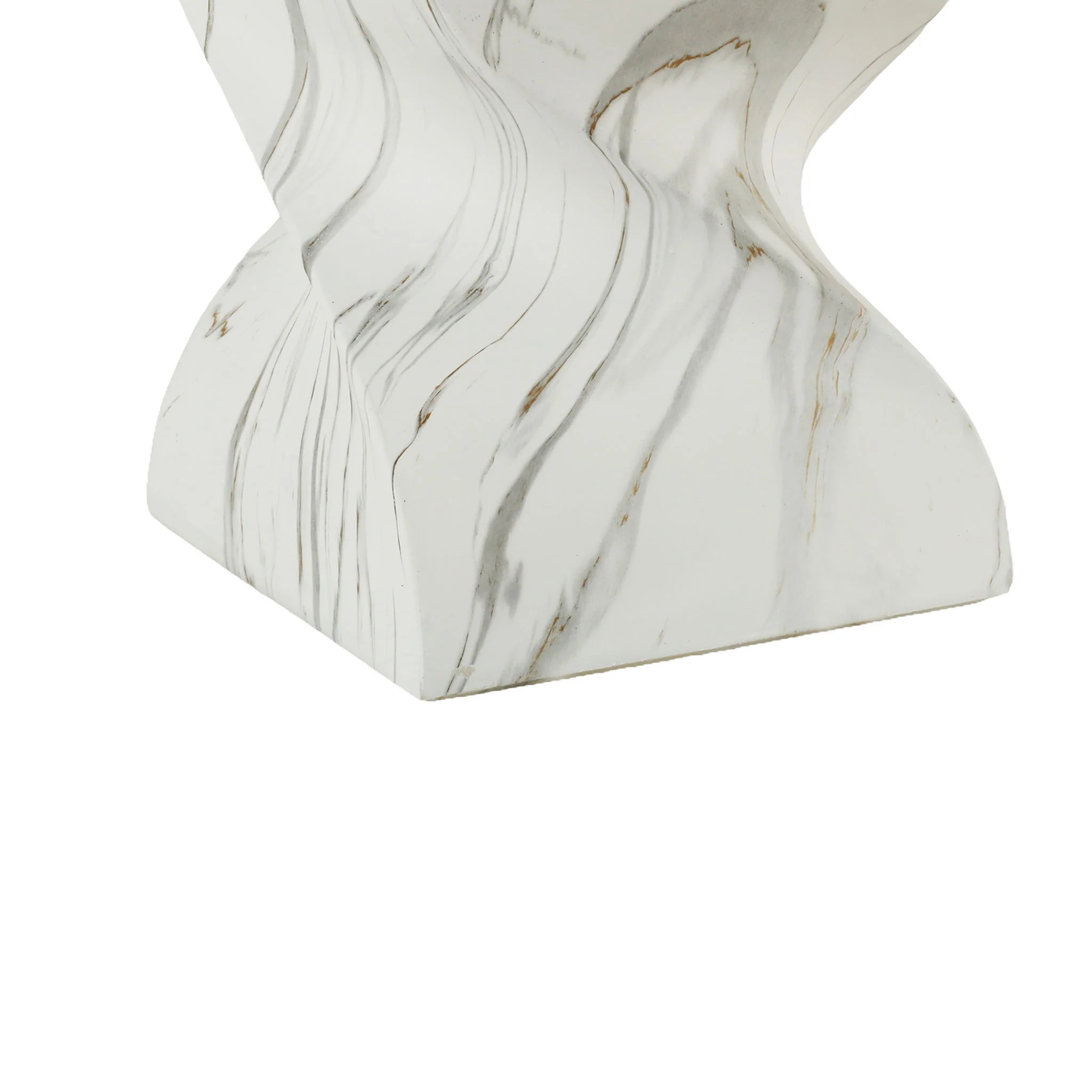 Outdoor End Table, Round Side Table For Patio And Garden - Marble - Image 4