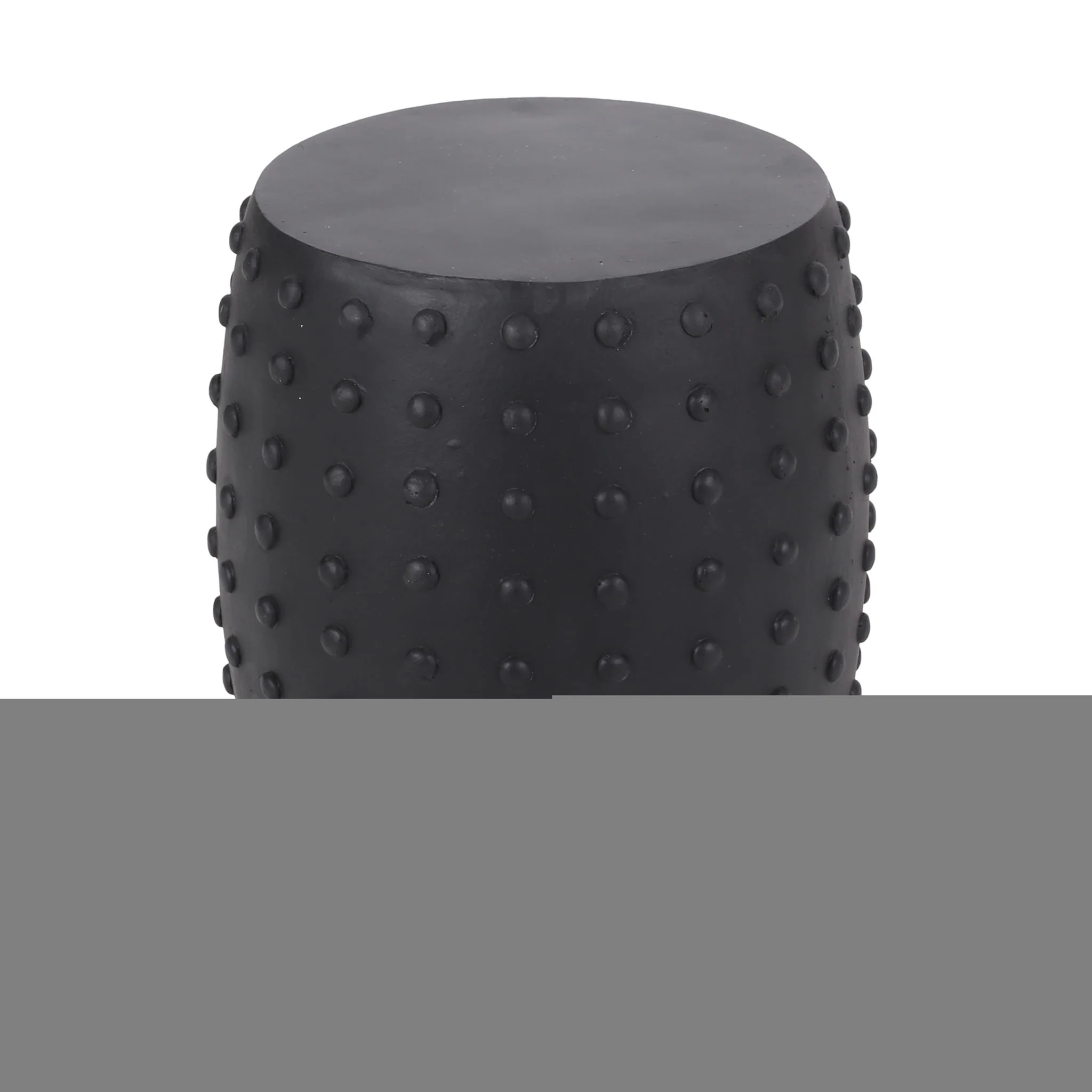 Outdoor End Table With Outstanding Studded Design - Matte Black - Image 9