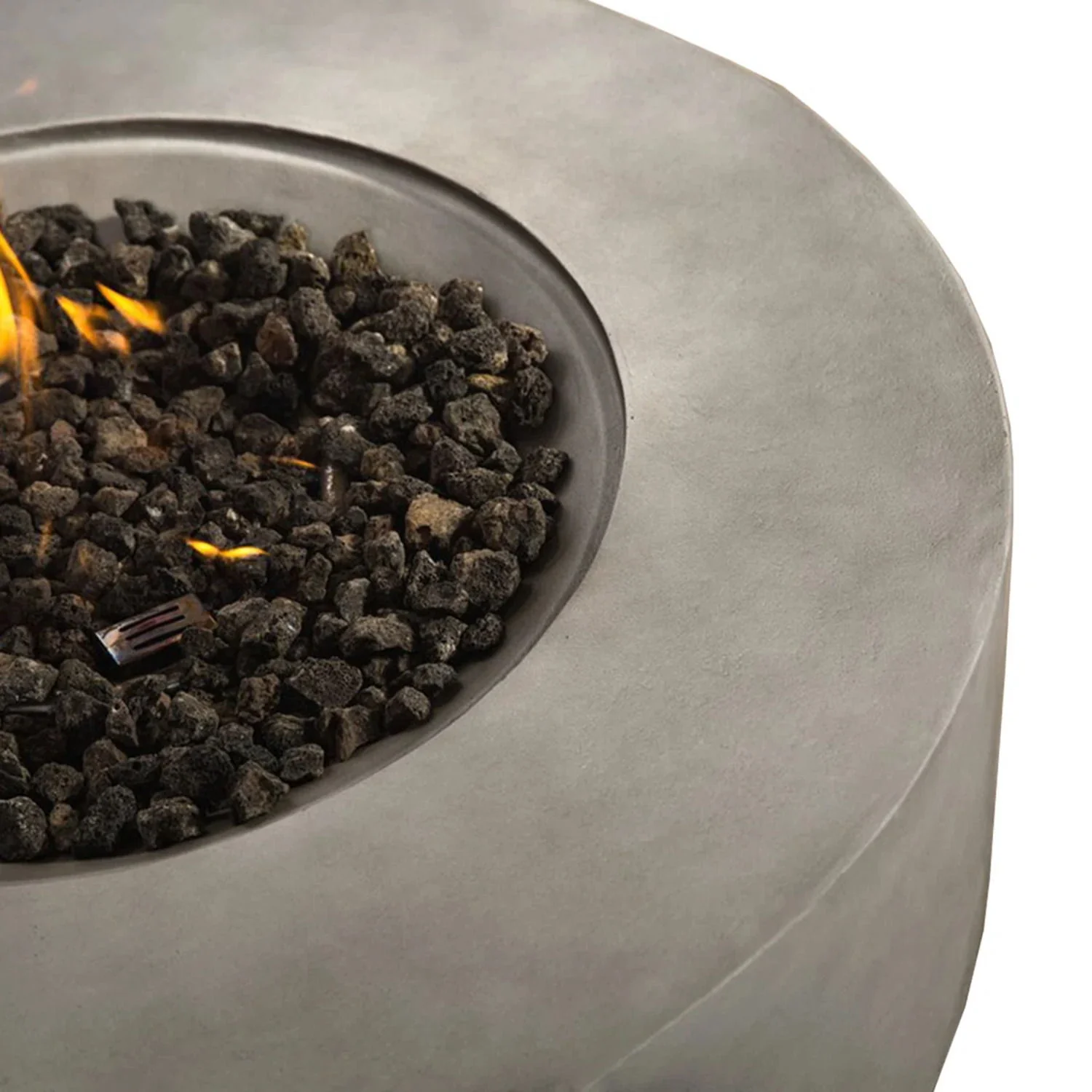Outdoor Fire Pit Table Garden Hearth Reinforced Concrete 36x12in Gray - Image 3