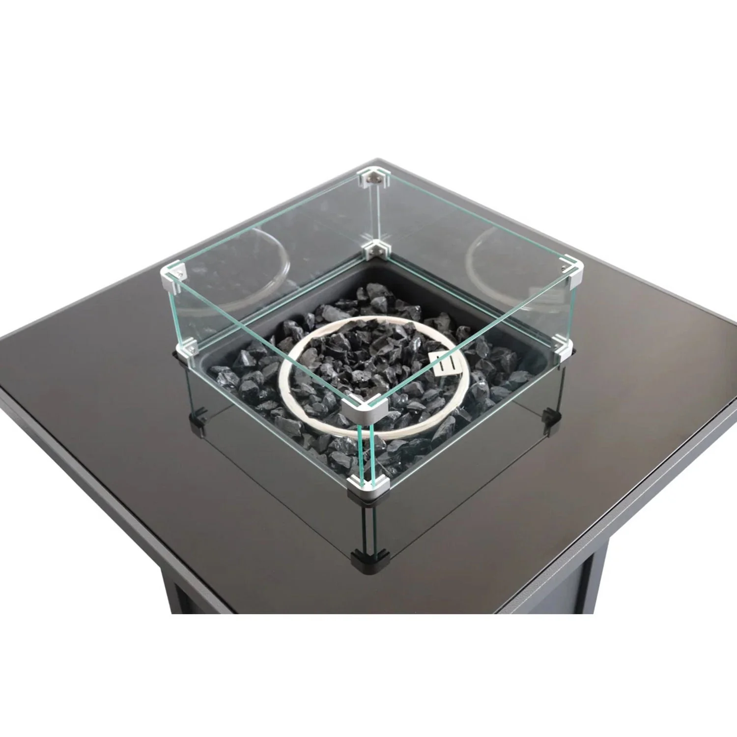 Outdoor Fire Pit Table Powder Coated Steel 40000 BTU 30x25in Black - Image 5