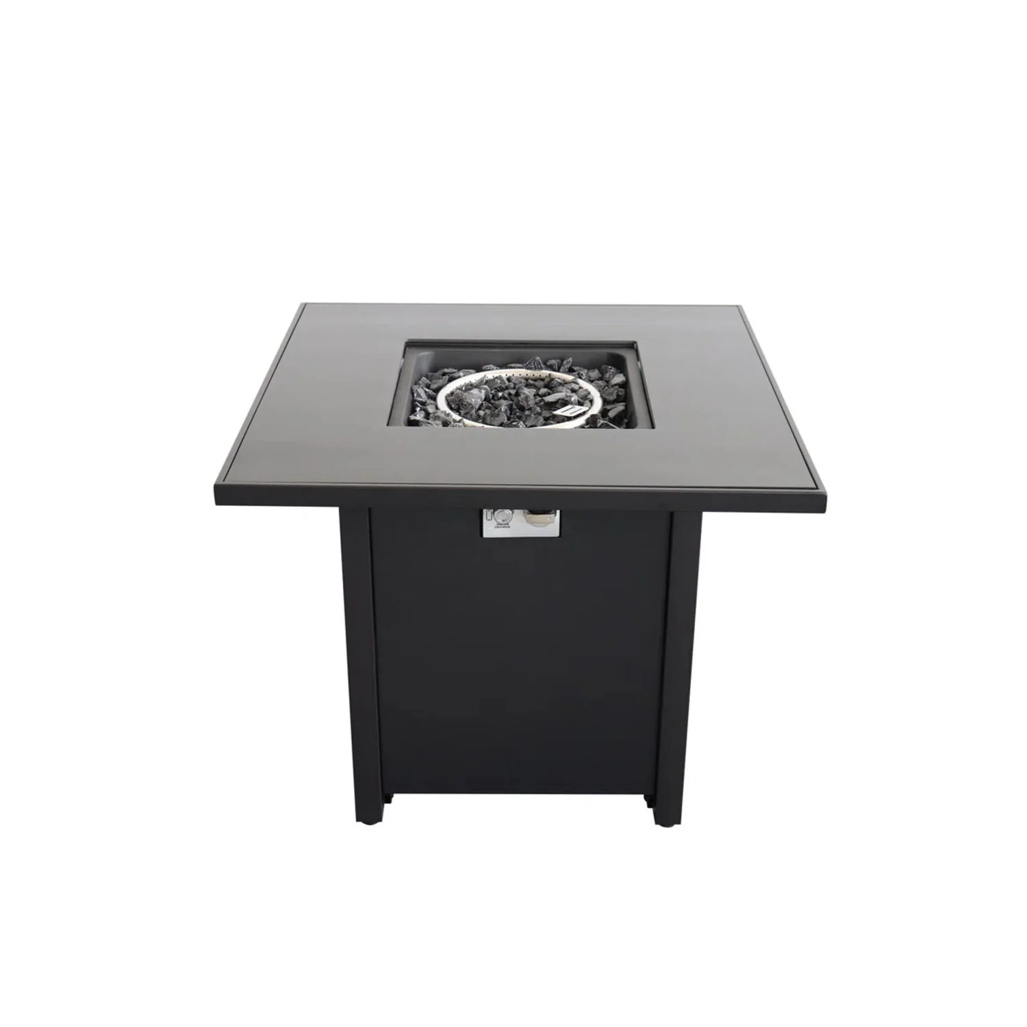 Outdoor Fire Pit Table Powder Coated Steel 40000 BTU 30x25in Black - Image 6