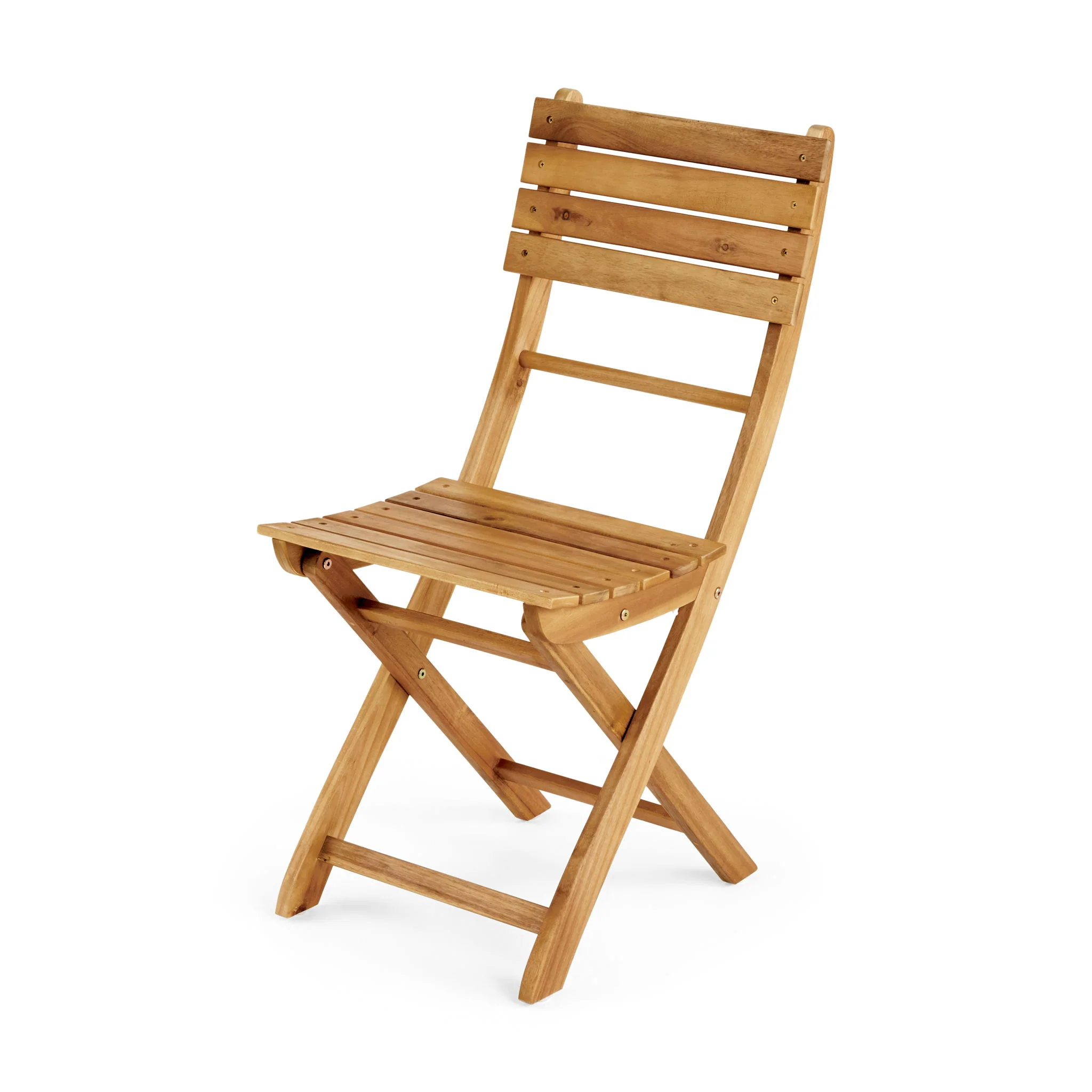 Outdoor Foldable Wood Dining Chair With Slat Design (Set of 2) - Image 25