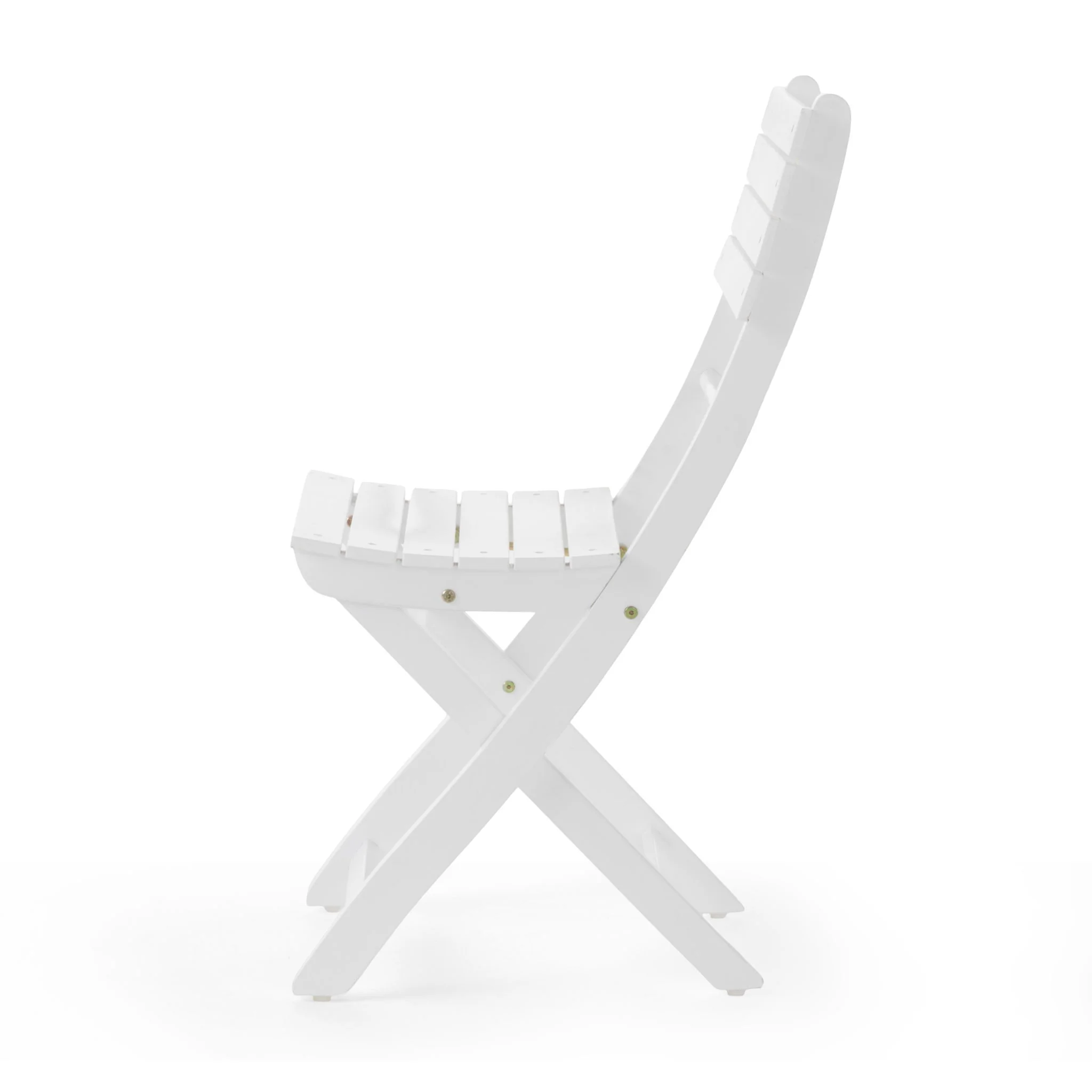 Outdoor Foldable Wood Dining Chair With Slat Design (Set of 2) - Image 9
