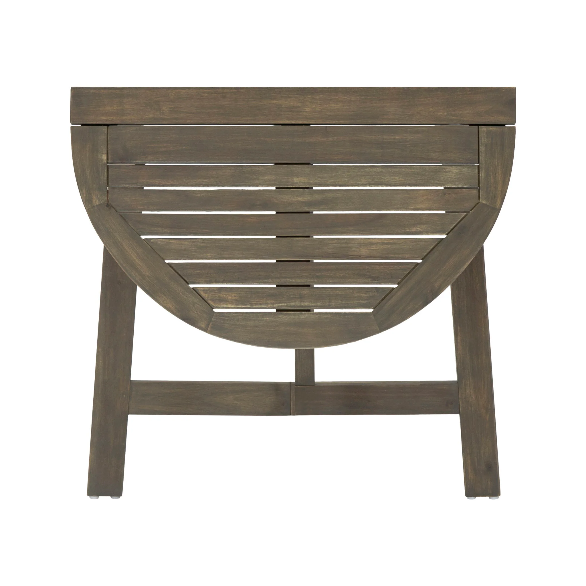 Outdoor Half Round Folding Acacia Wood Bistro Table - Image 12