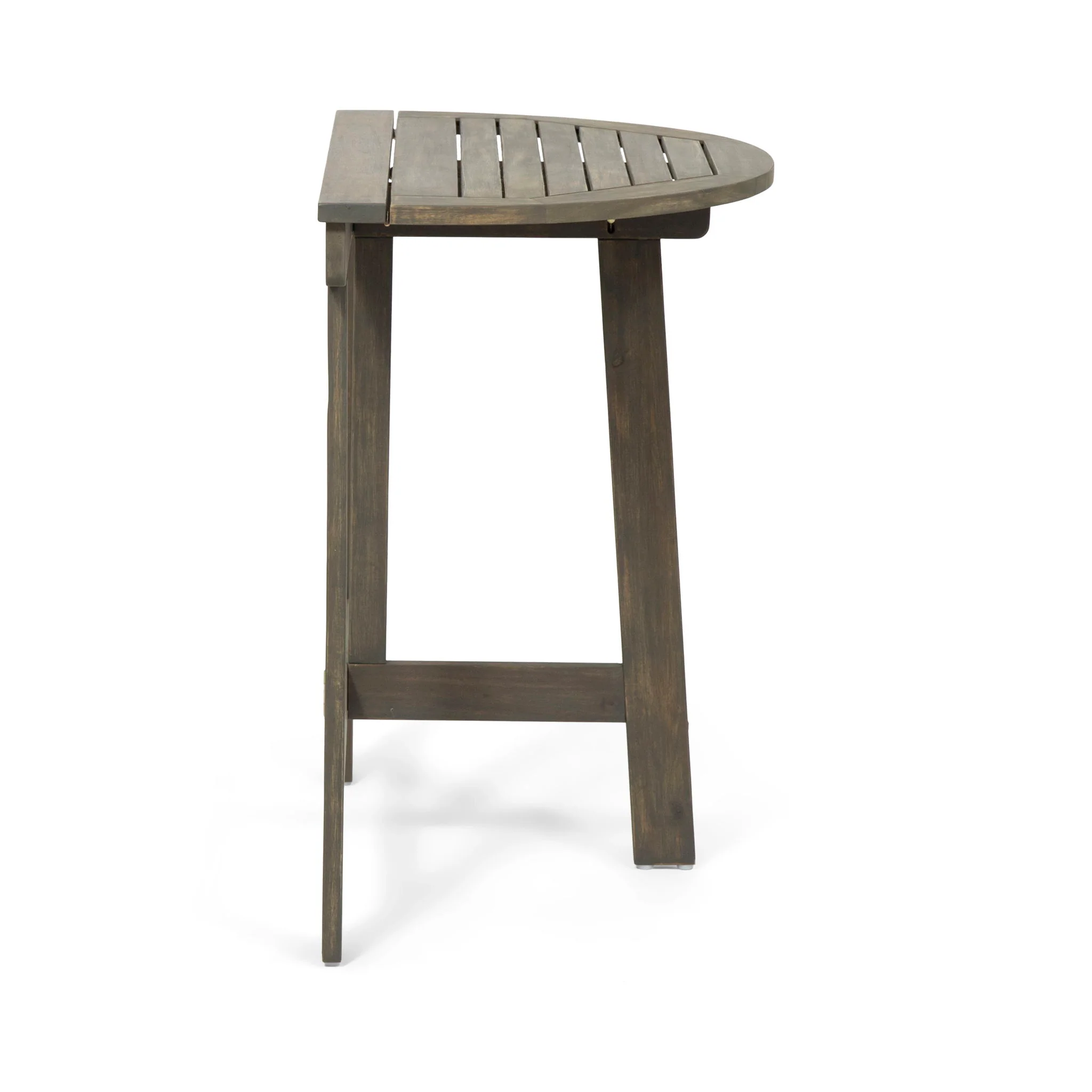 Outdoor Half Round Folding Acacia Wood Bistro Table - Image 7