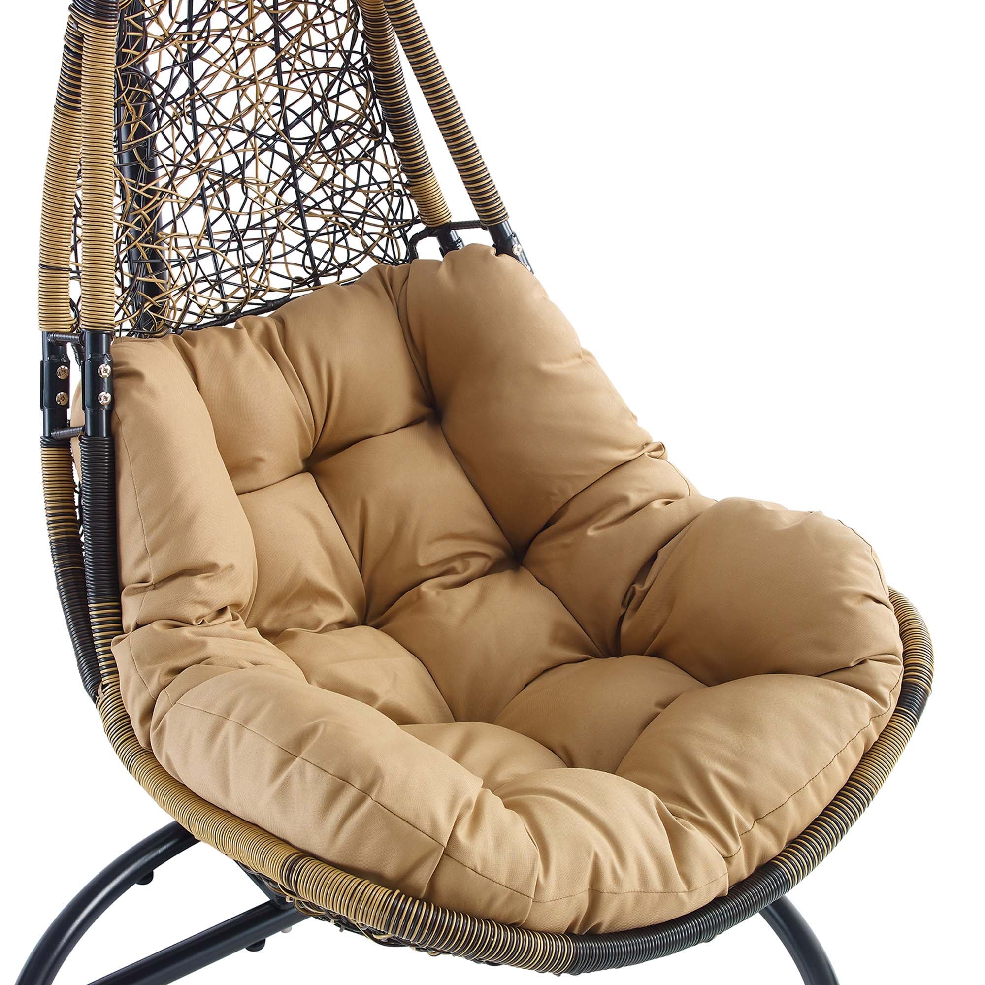 Outdoor Hanging Swing Chair with Stand for Patio, Porch and Garden Relaxation - Image 15