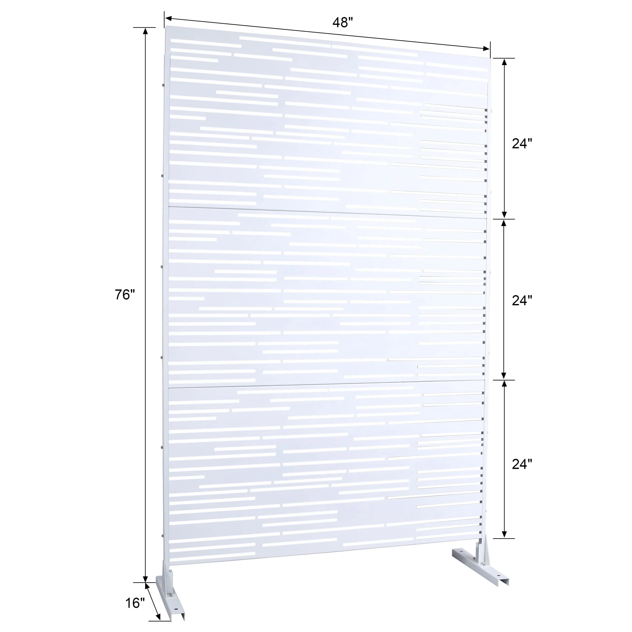 Outdoor & Indoor Freestanding Metal Privacy Screen - Image 5