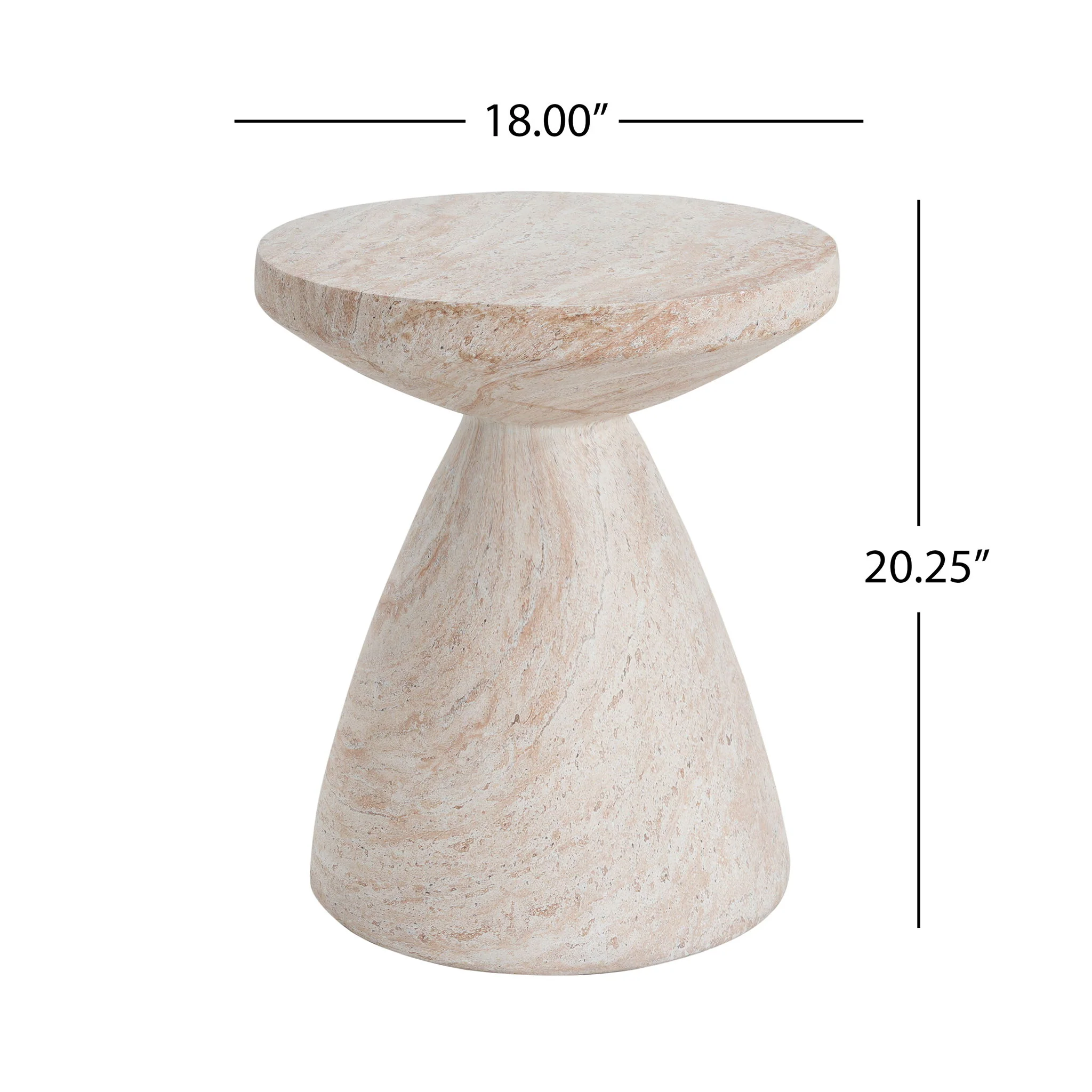 Outdoor / Indoor Lightweight Concrete Side Table - Image 4
