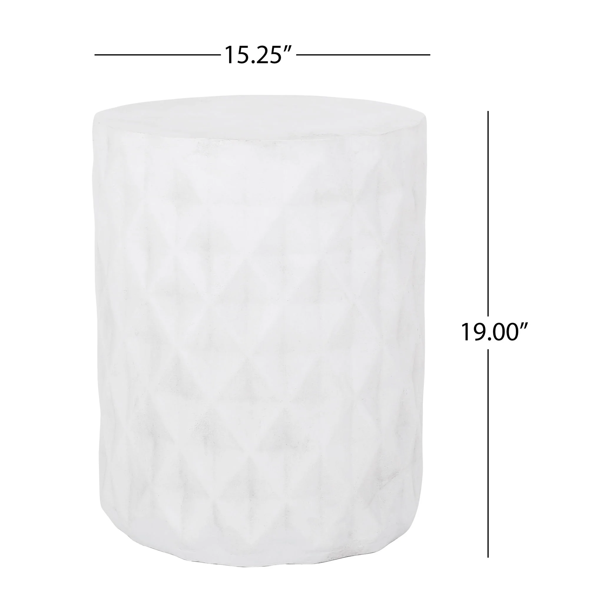Outdoor Lightweight Concrete, Side Table - Antique White - Image 9