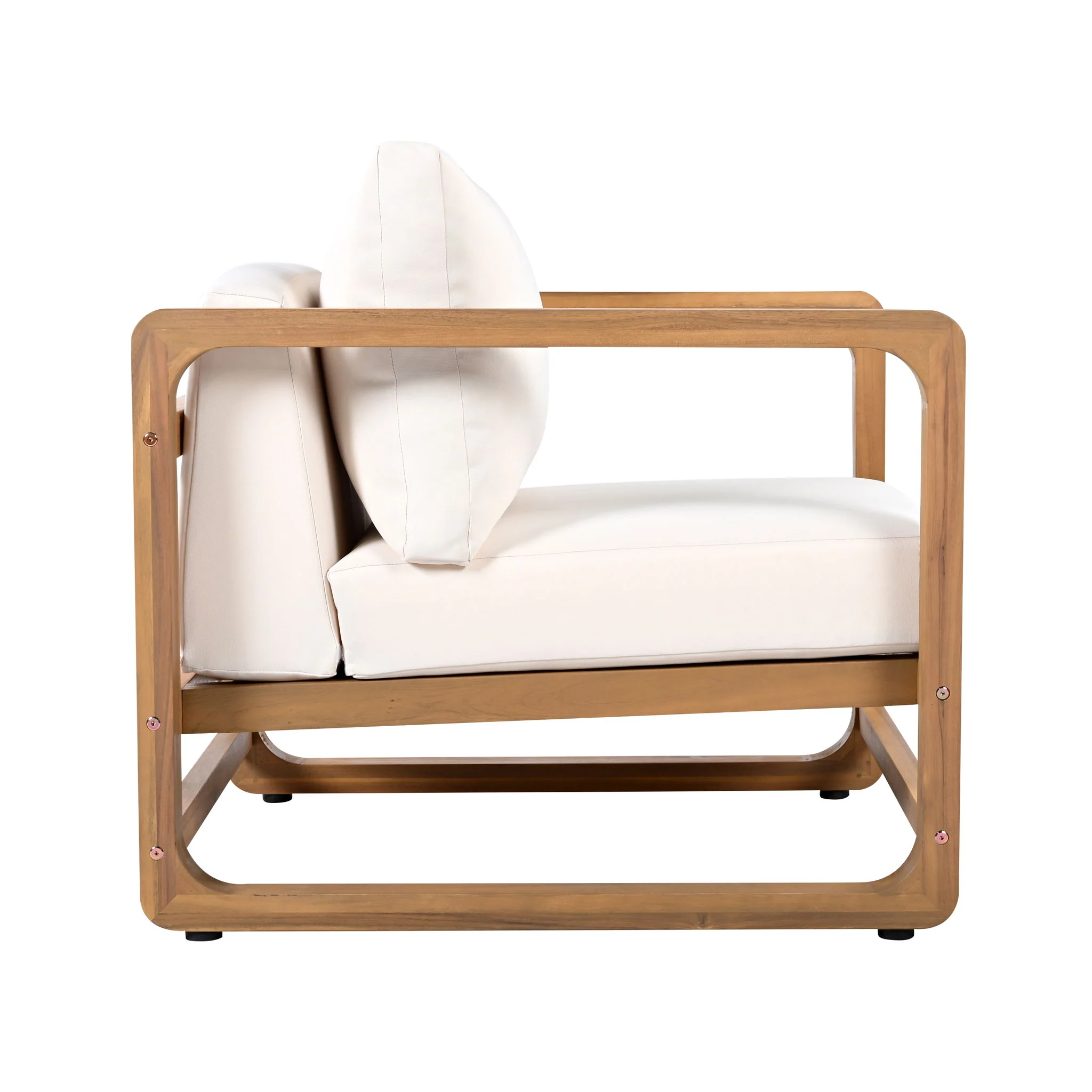 Outdoor Lounge Chair With Oversized Cushion Set For Patio - Image 2