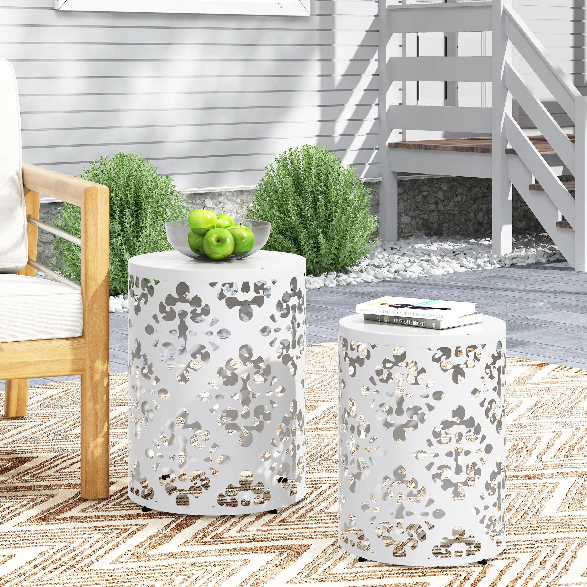 Outdoor Metal Modern Design End Table - Image 27